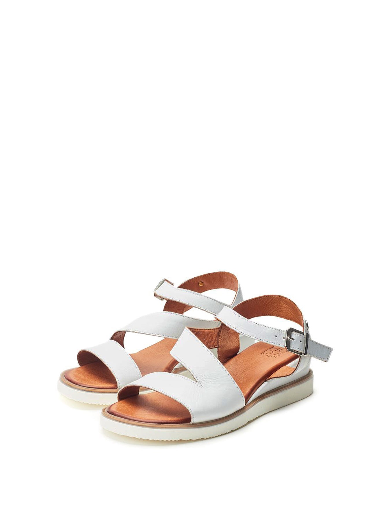 White Kapur Strap Sandals