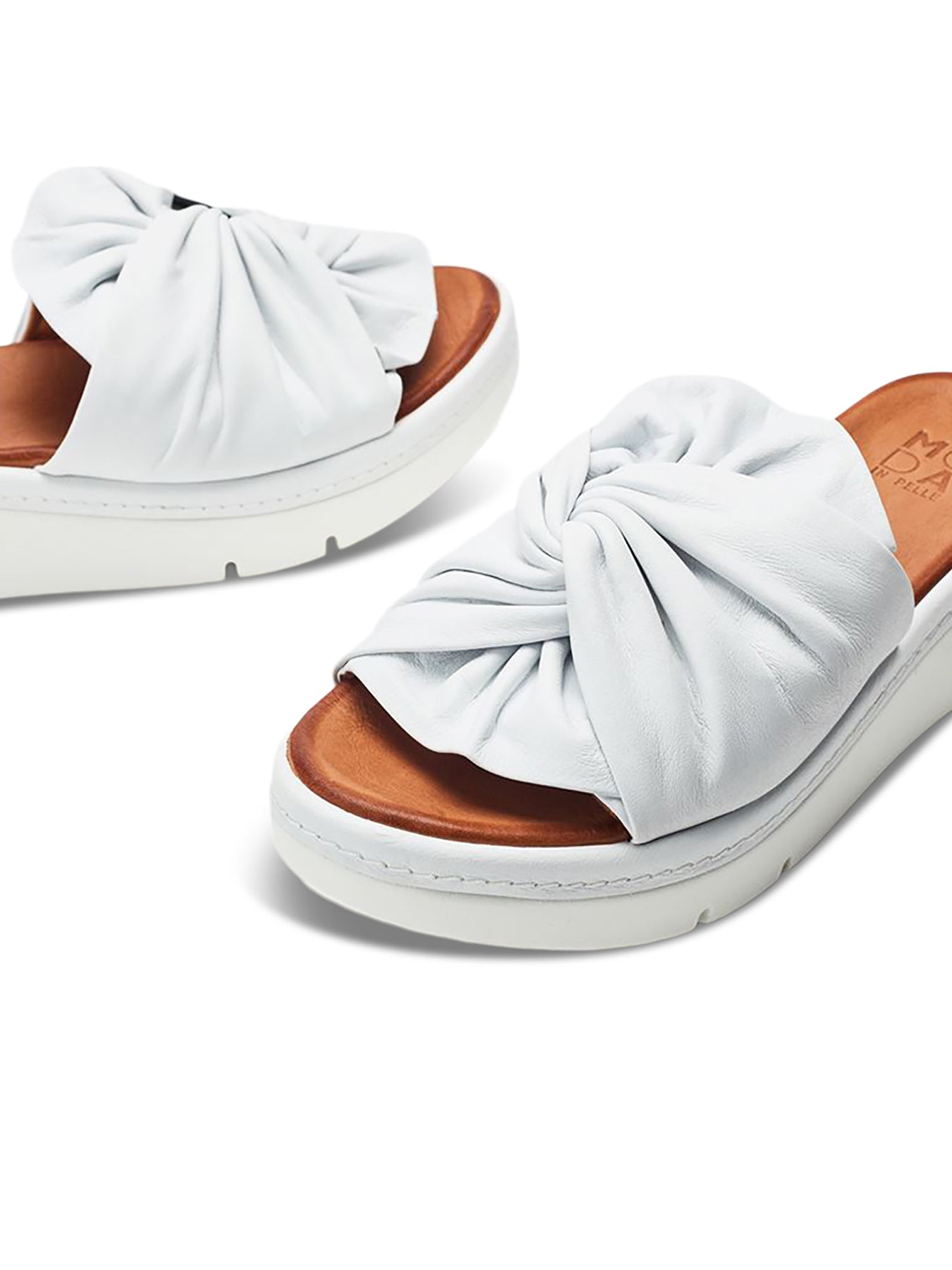 Ollin Leather Sandals White