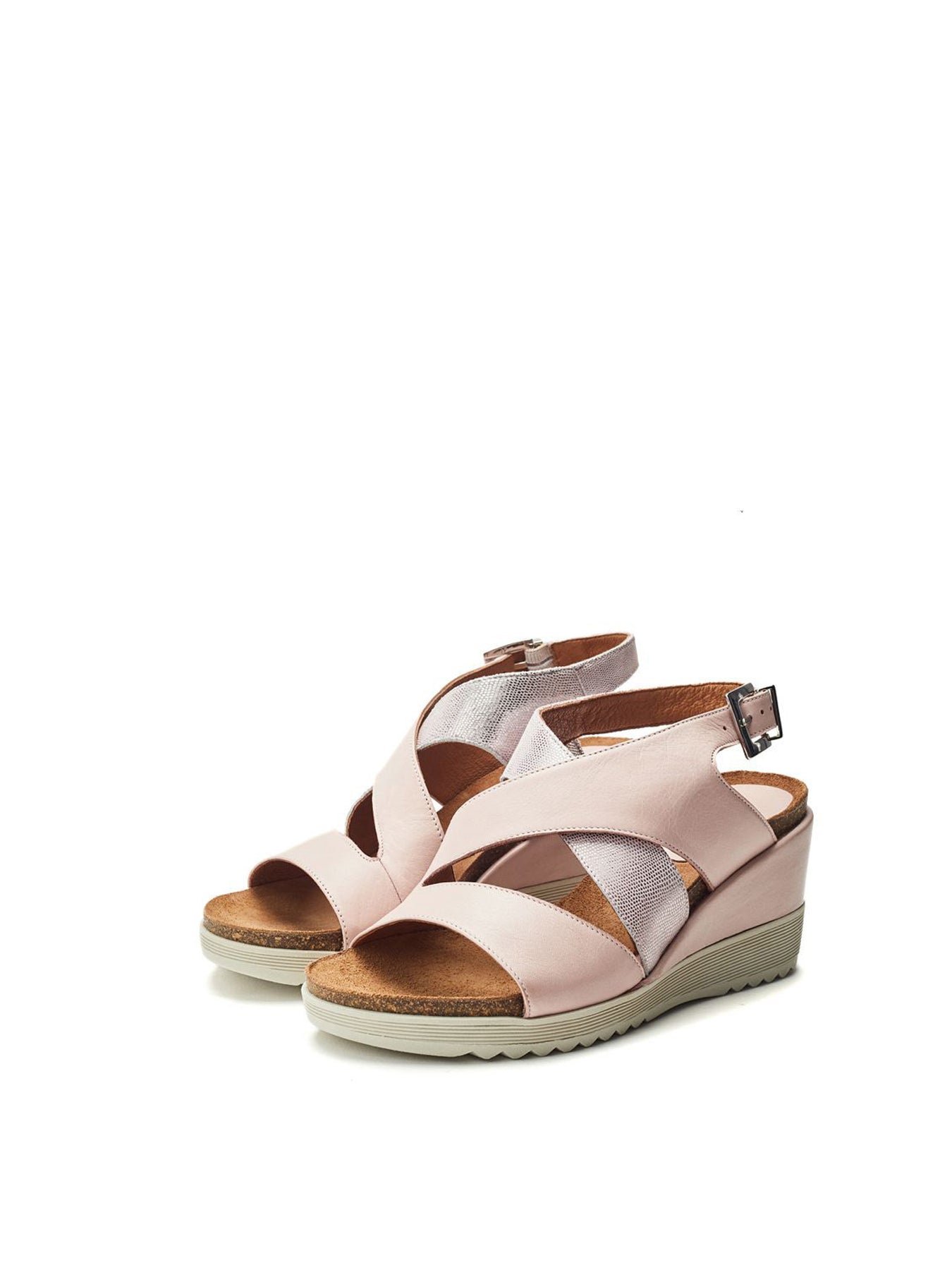 Kalina Leather Sandals Pink