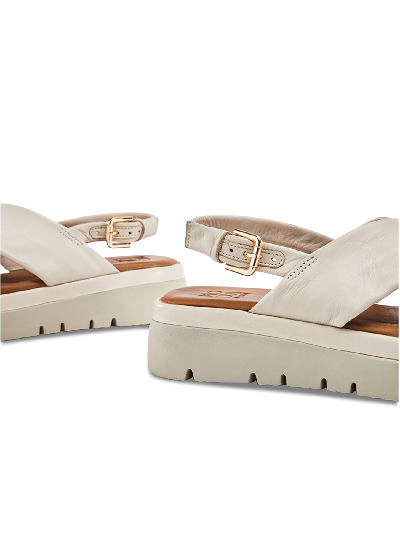 Nettina Leather Sandals White