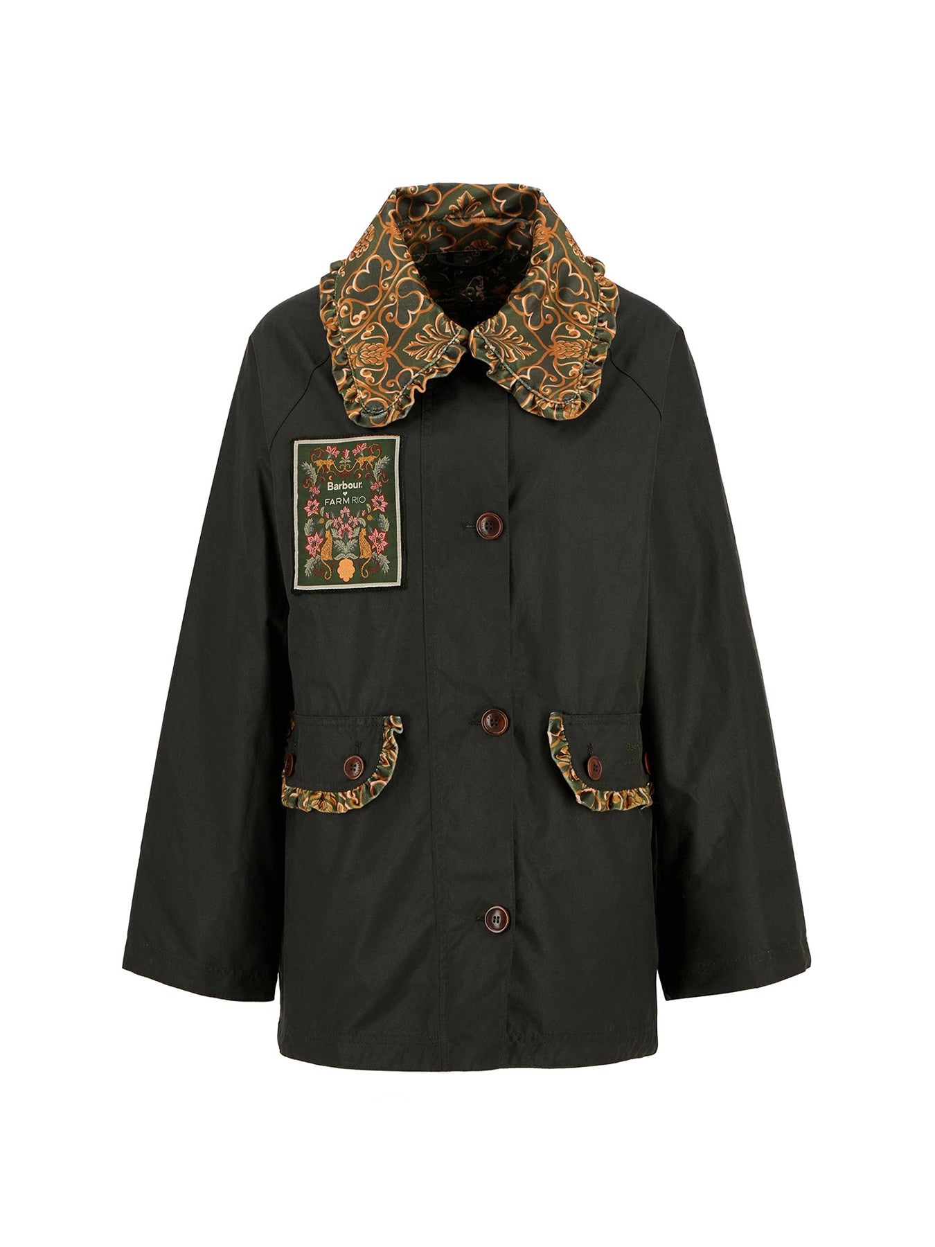 Barbour X Farm Rio Maria-Clara Wax Jacket