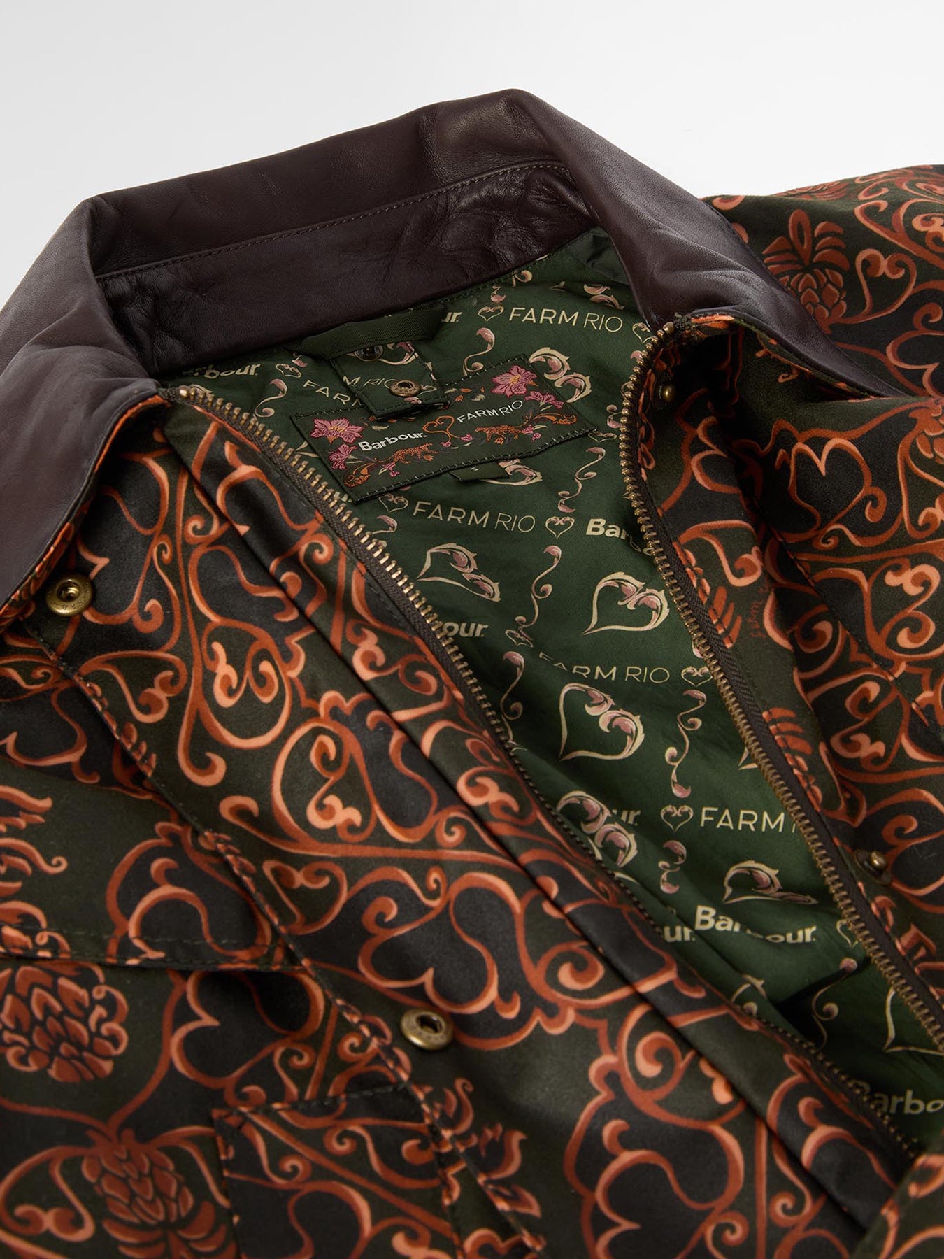 Barbour X Farm Rio Luana Wax Jacket