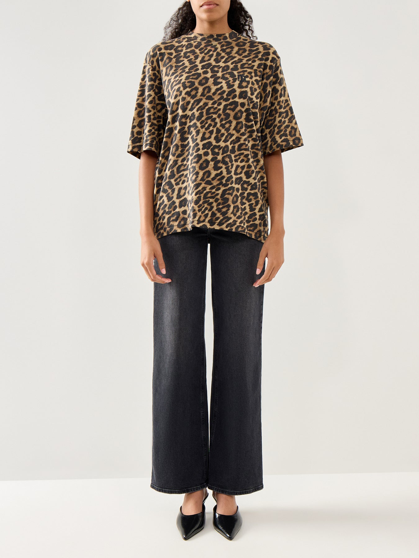 Avi Tee Black And Brown Leopard