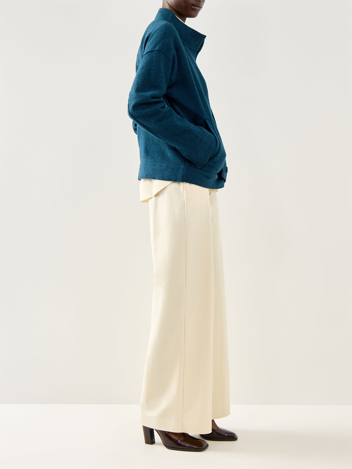 Stand Collar Jacket Pockets Alpine