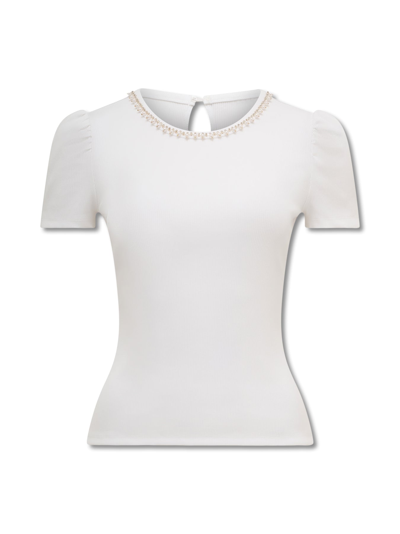 Emilia Embellished Neck T-Shirt