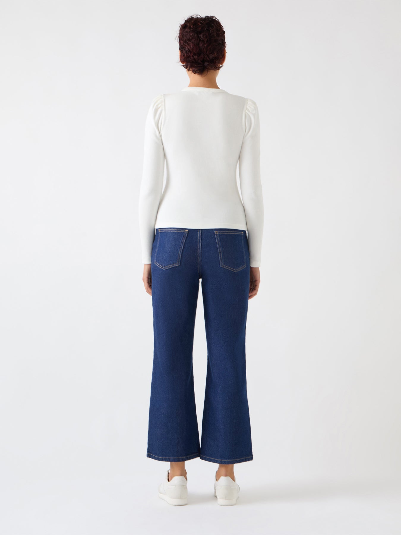 Carla Ivory Cotton Blend Henley Top