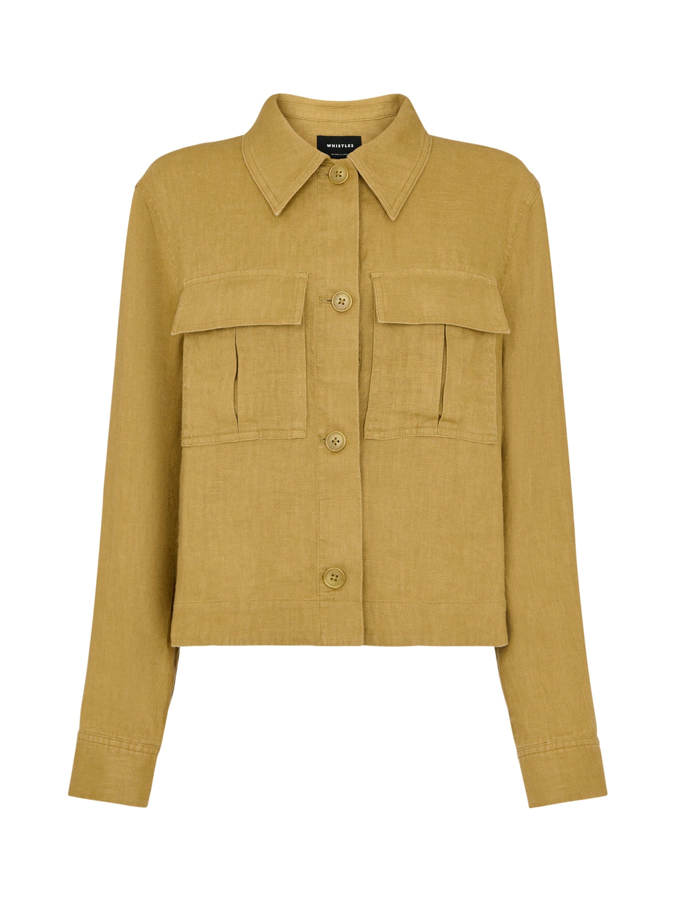 Olive Abby Linen Casual Jacket
