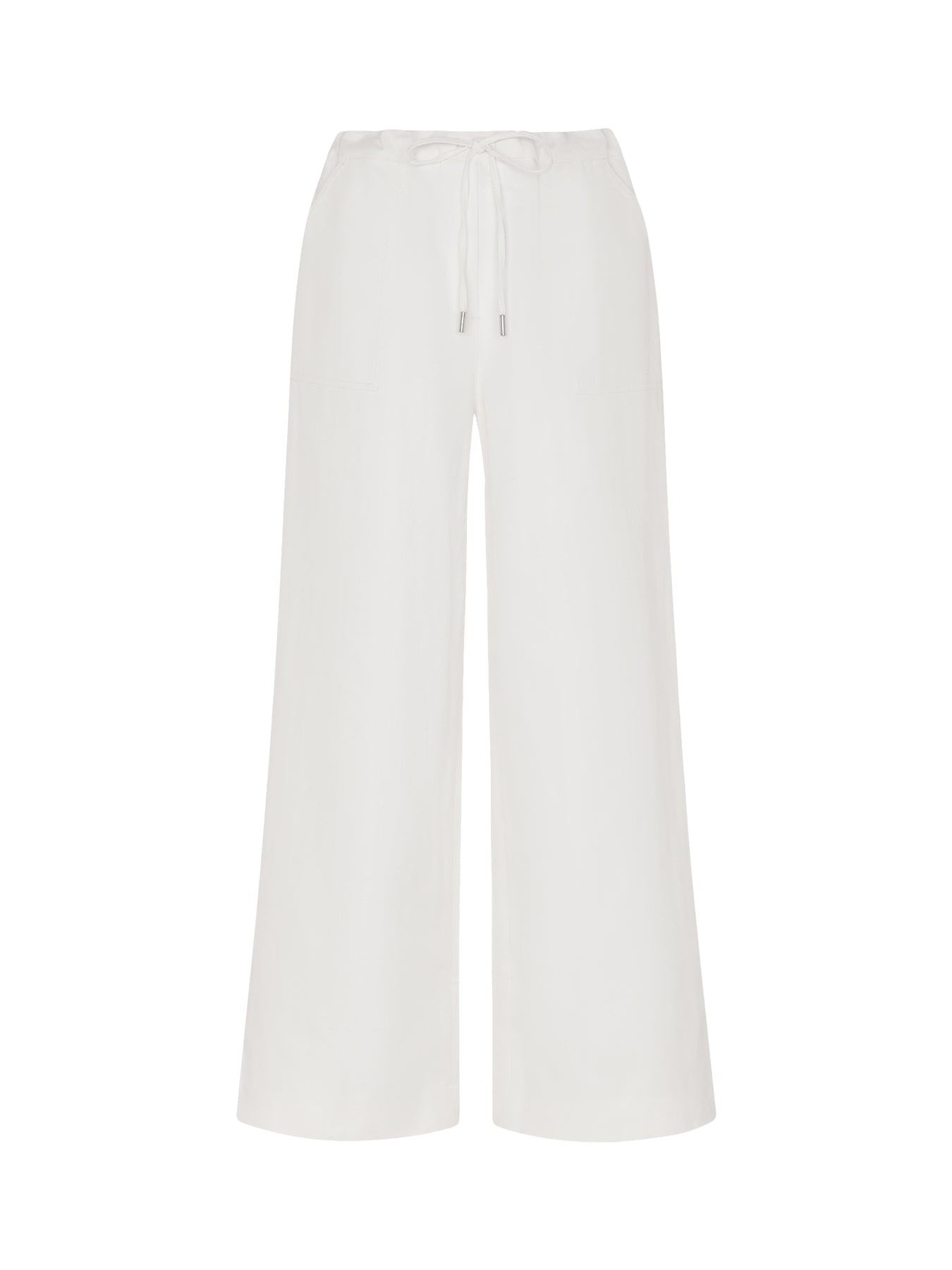 White Leona Linen Blend Trouser