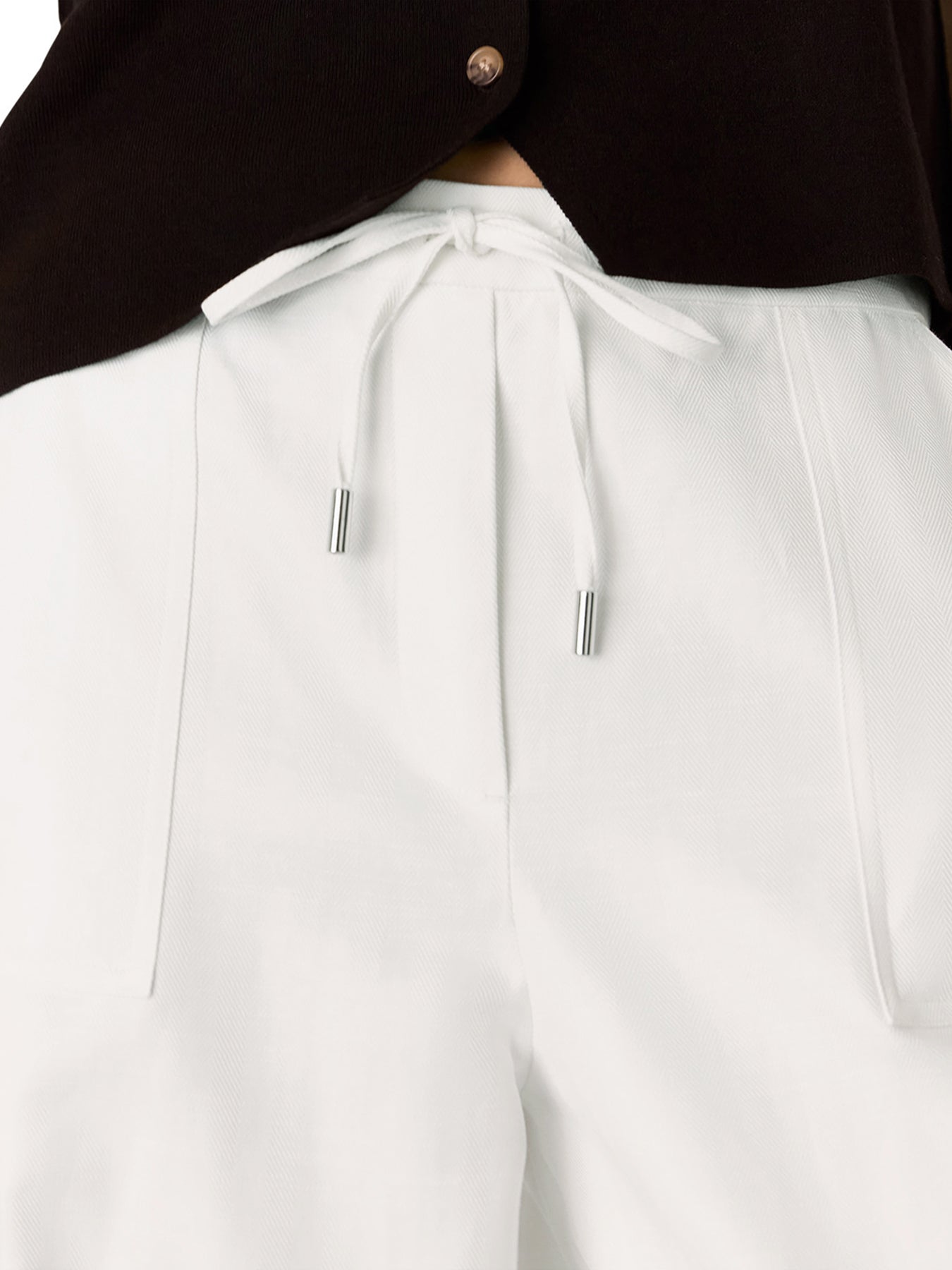 White Leona Linen Blend Trouser