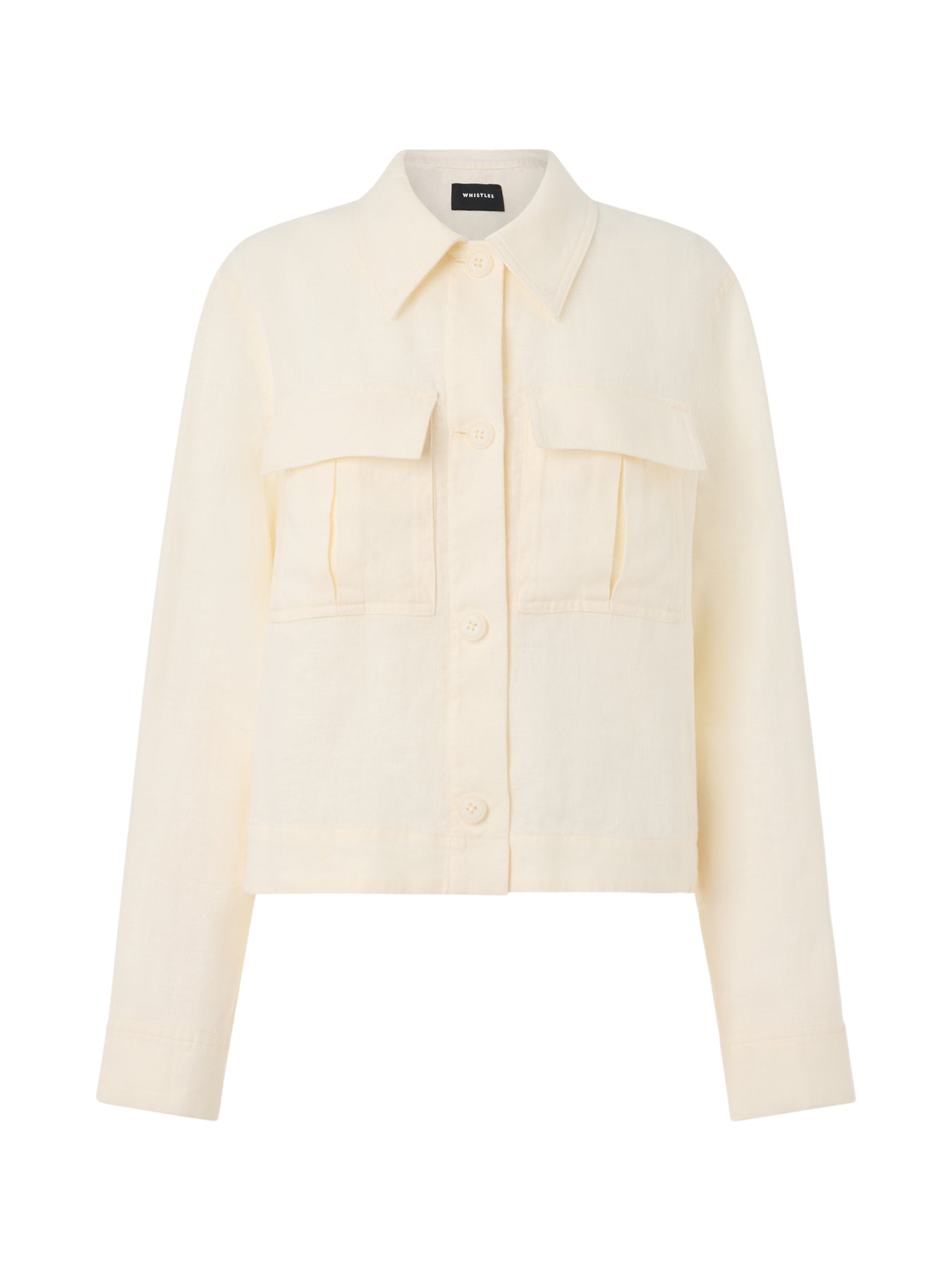 Ivory Abby Linen Casual Jacket