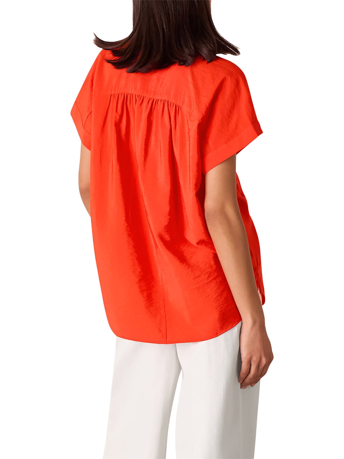 Red Nicola Button Through Shirt