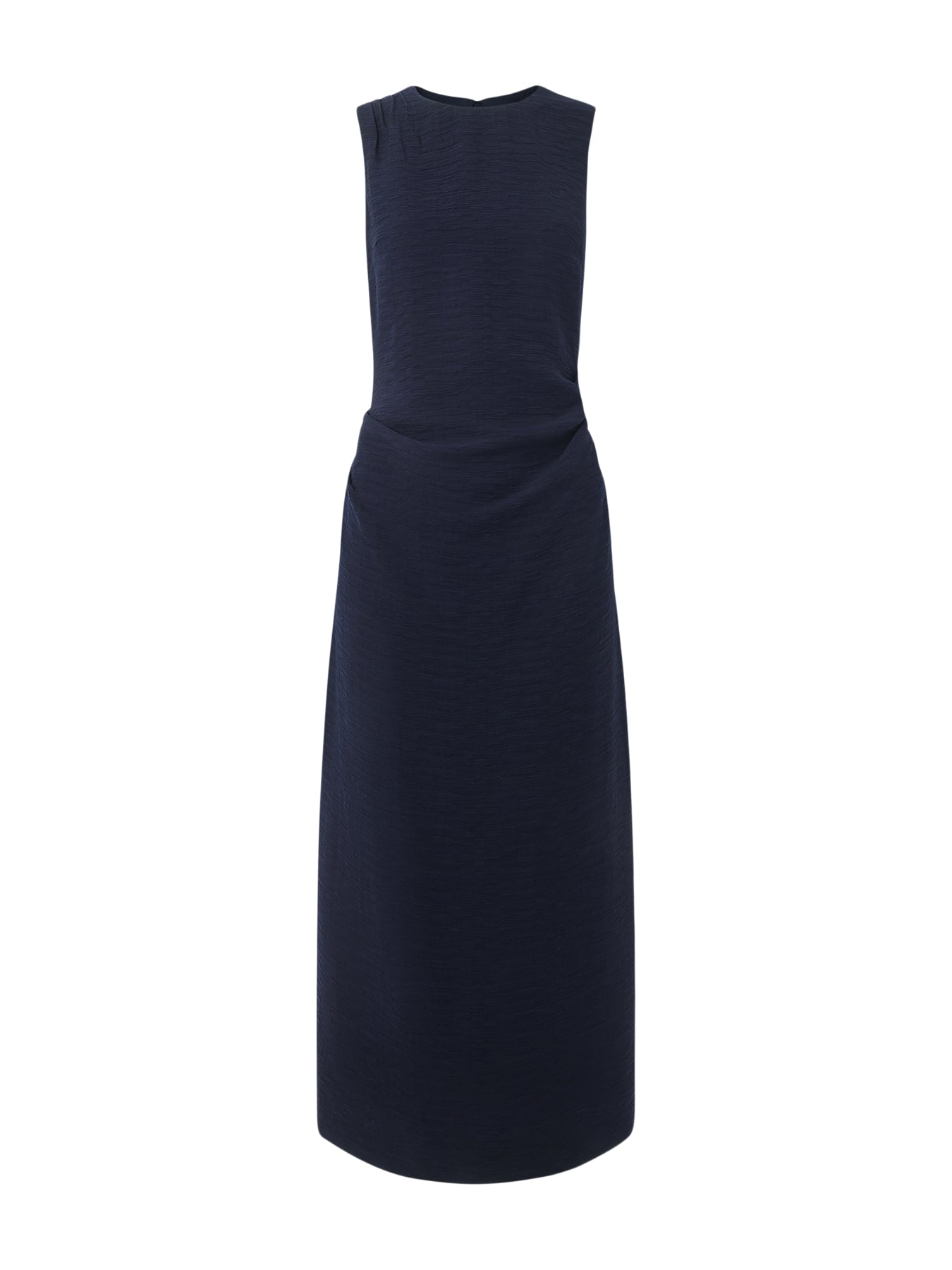 Navy Nora Textured Midi Dress