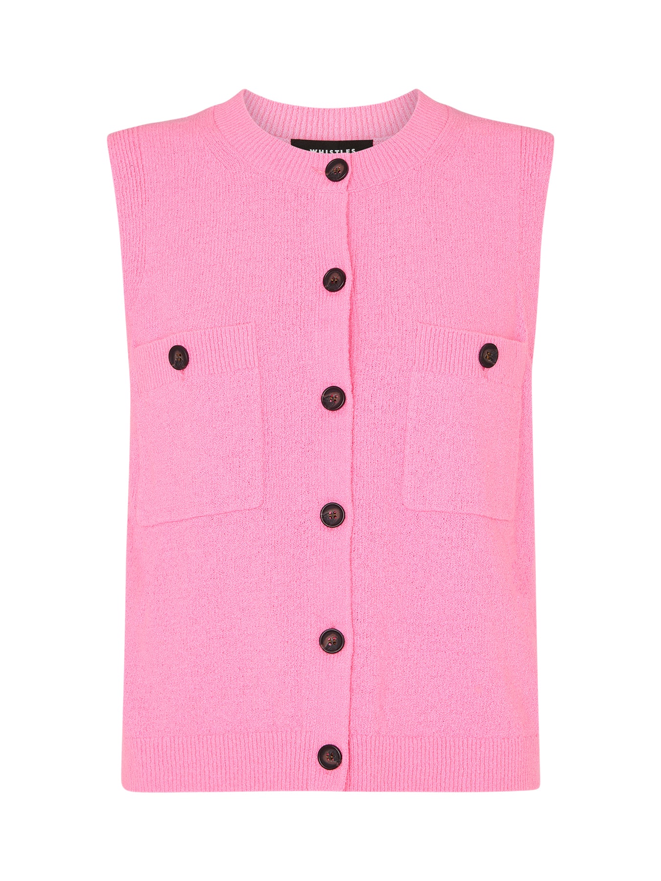 Pink Cotton Boucle Textured Tank