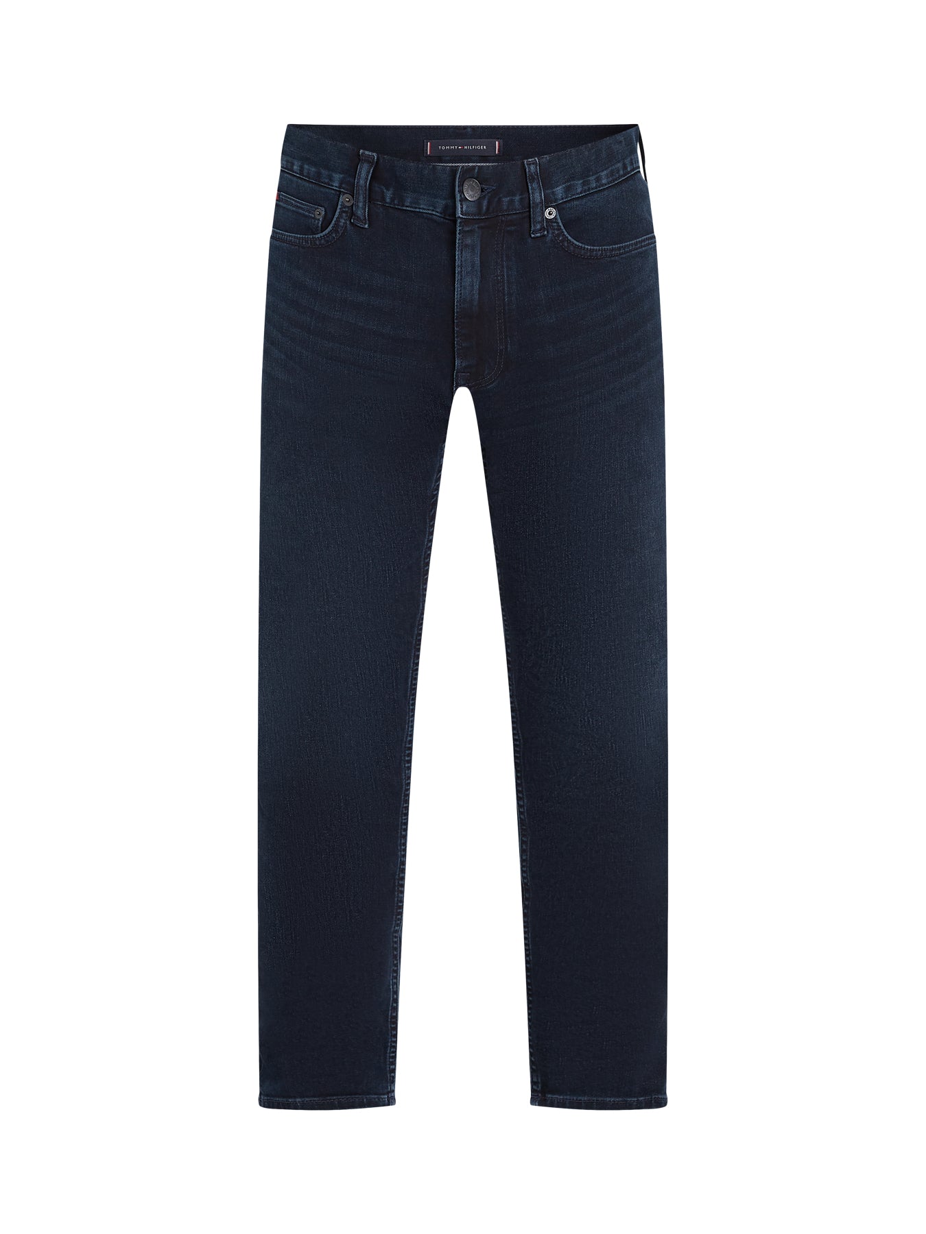 Denton Straight Leg Jeans Blue Black Cotton