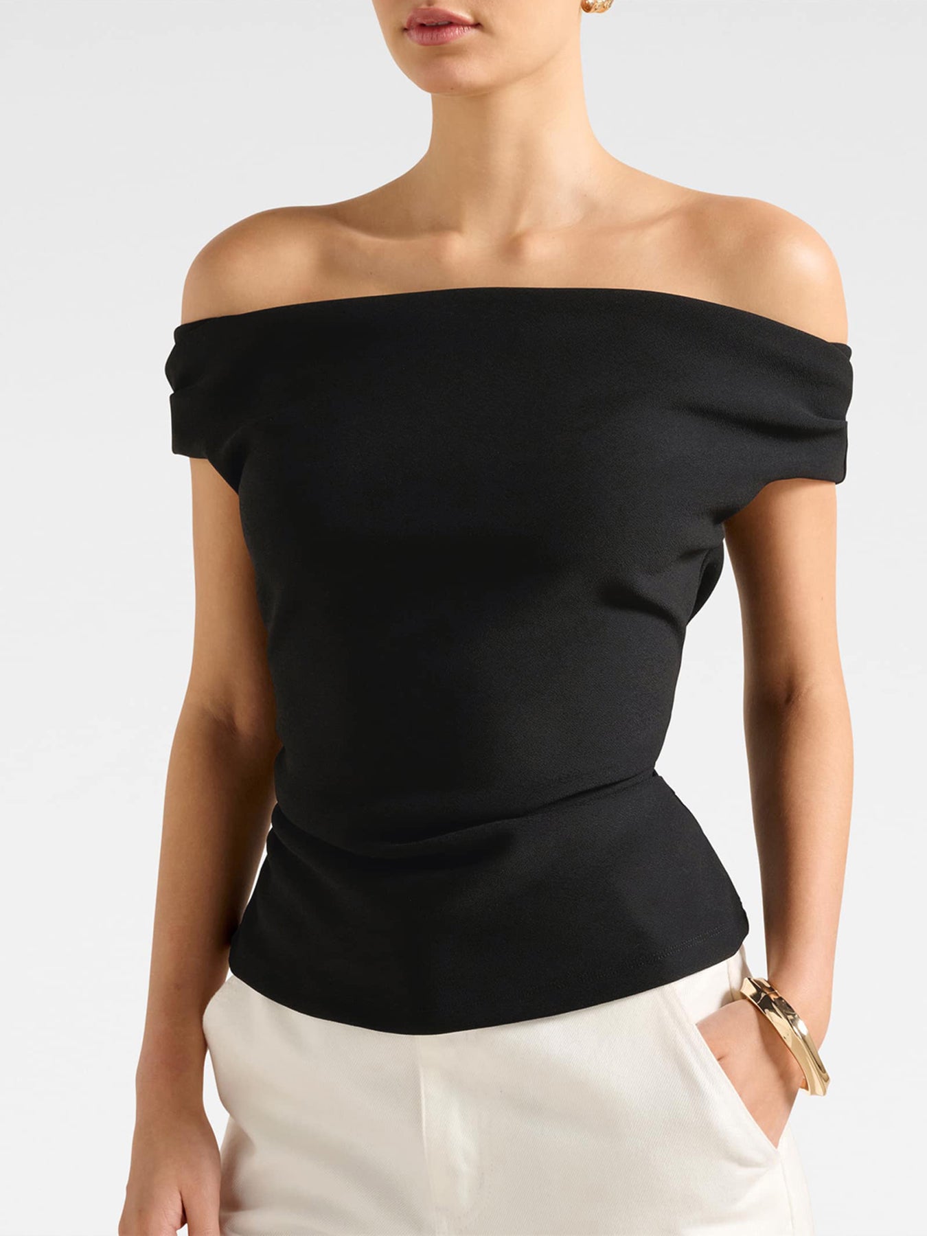 Somer Crepe Bardot Top