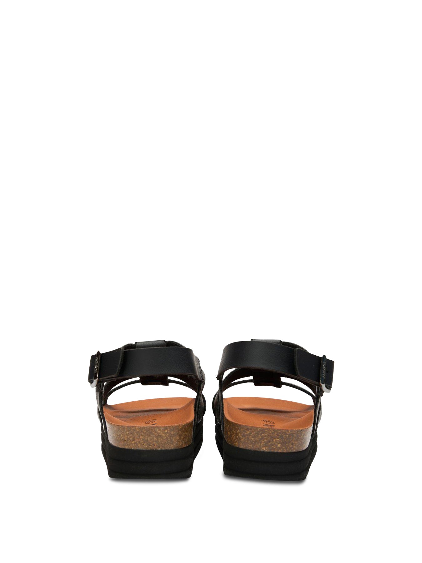 V.Gan Vegan Fig Ankle Strap Footbed Sandals Black