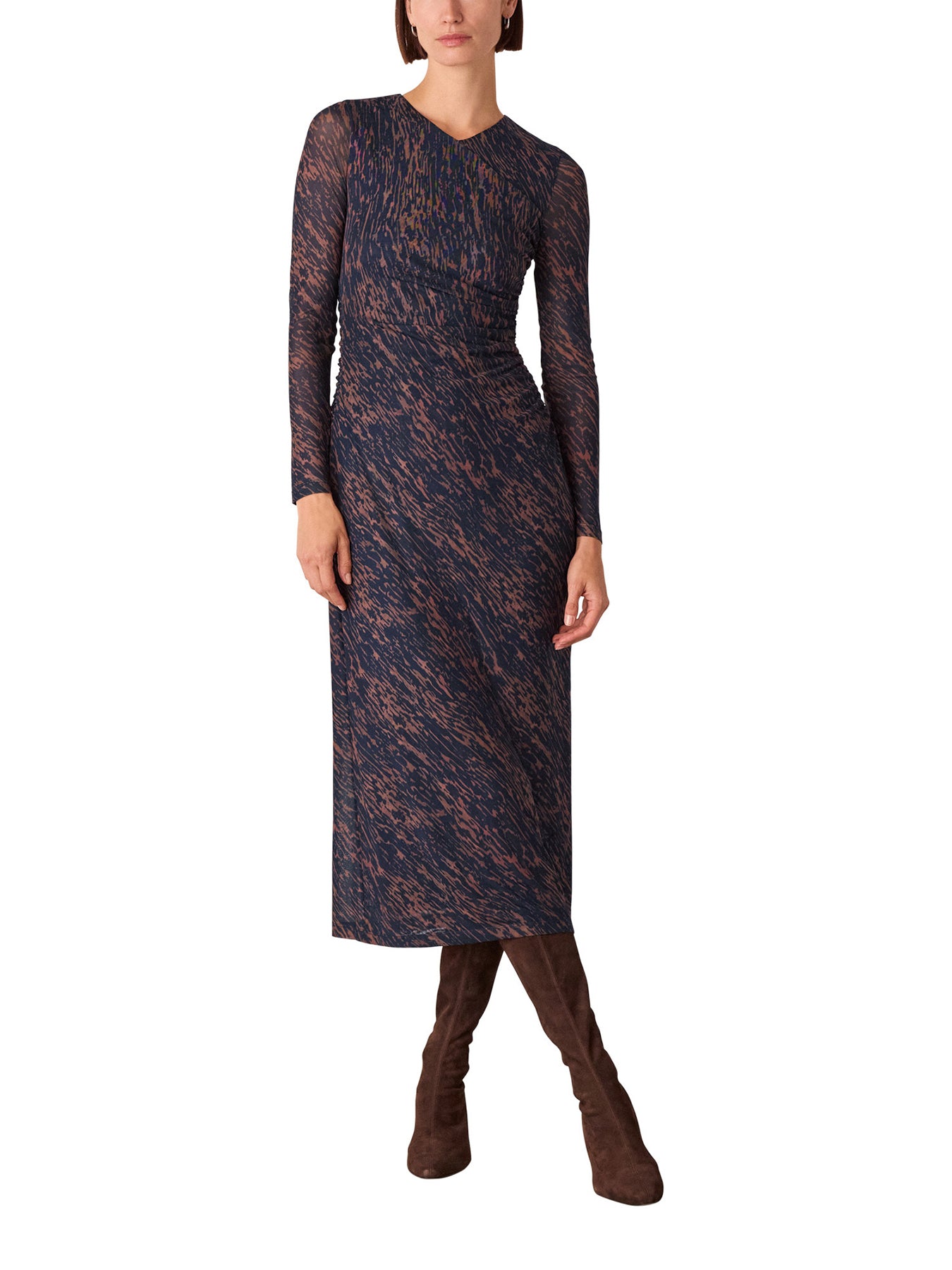 Abstract Marks Mesh Dress