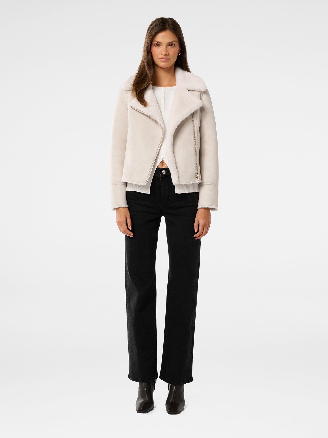Penny Faux Fur Aviator Jacket