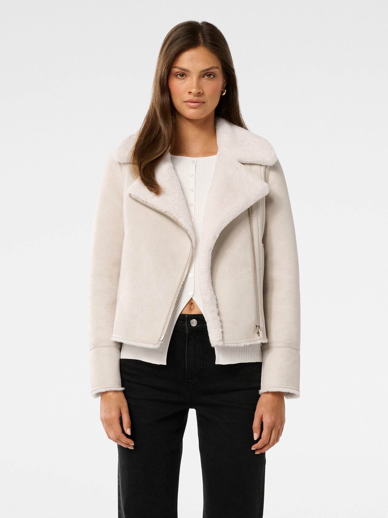 Penny Faux Fur Aviator Jacket