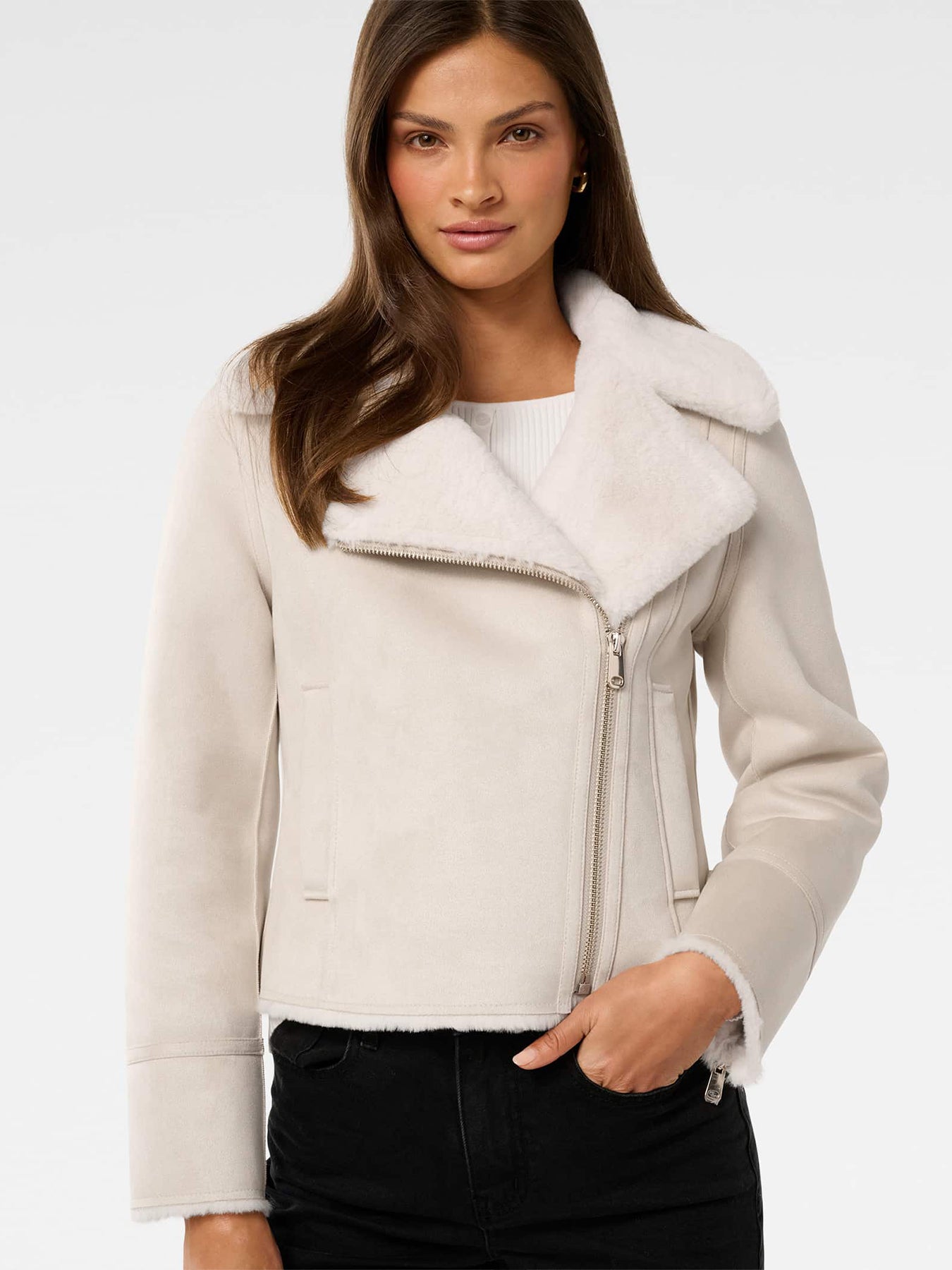 Penny Faux Fur Aviator Jacket