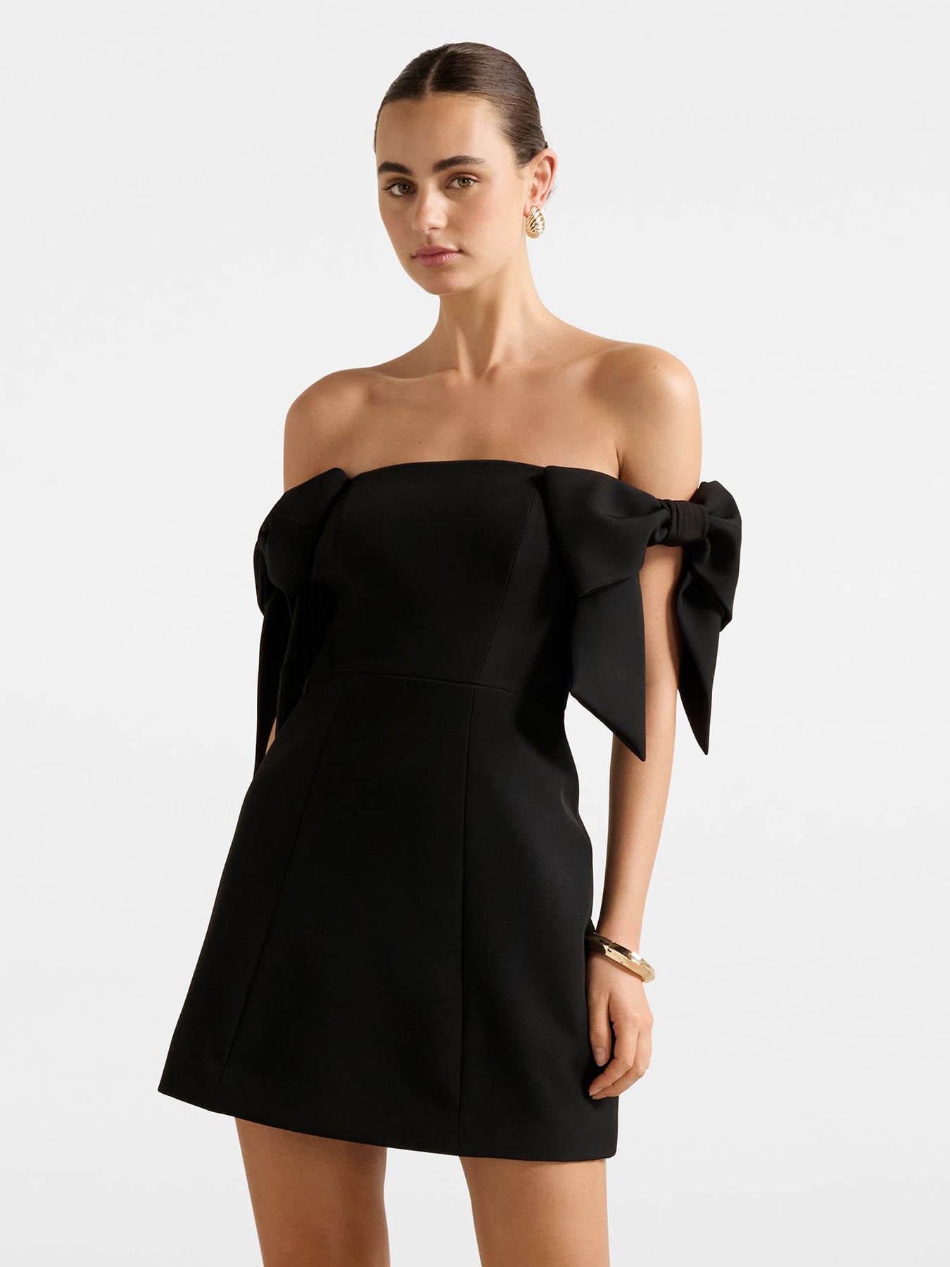 Adalyn Mini Bow Dress Black