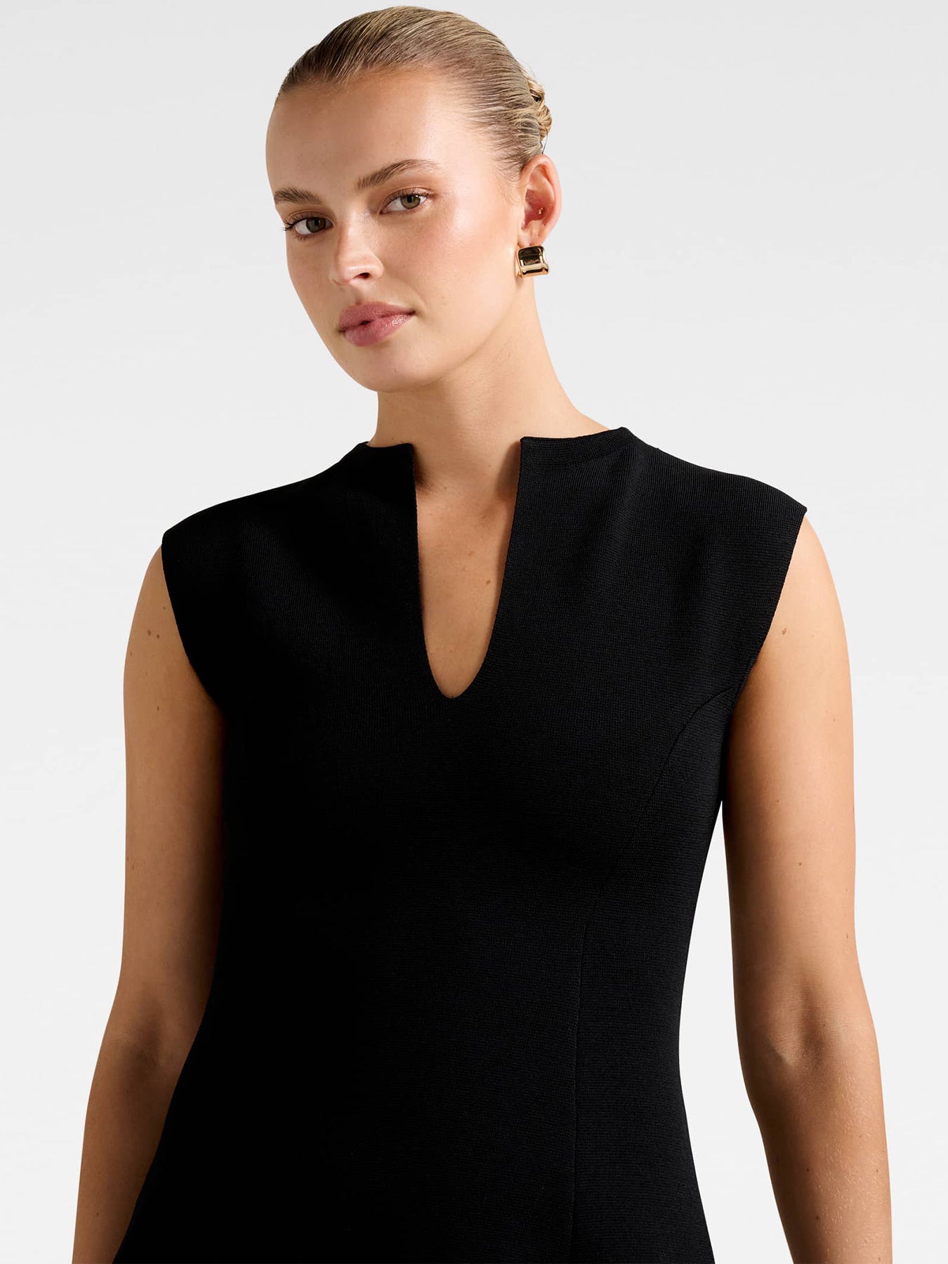 Katerina Crepe Knitted Mini Dress
