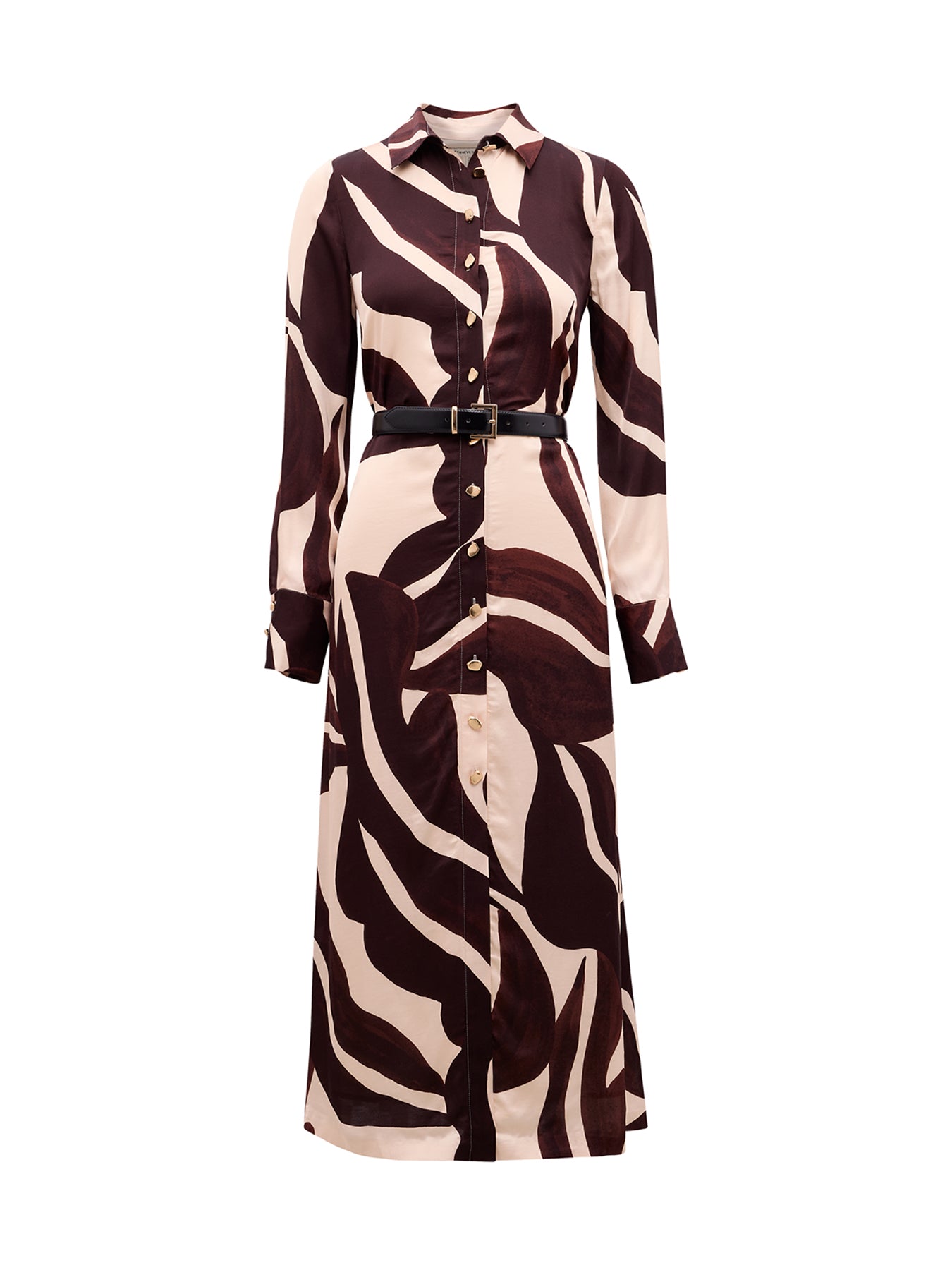 Elliana Printed Satin Midi Dress