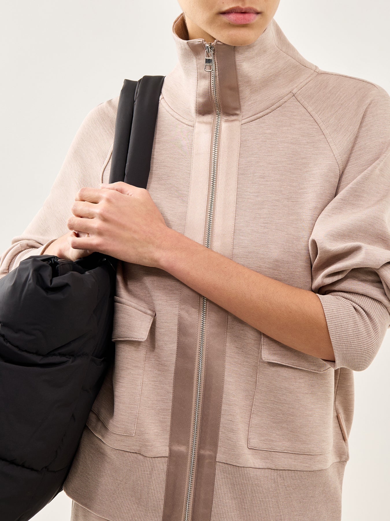 Roxbury Zip Through Taupe Marl