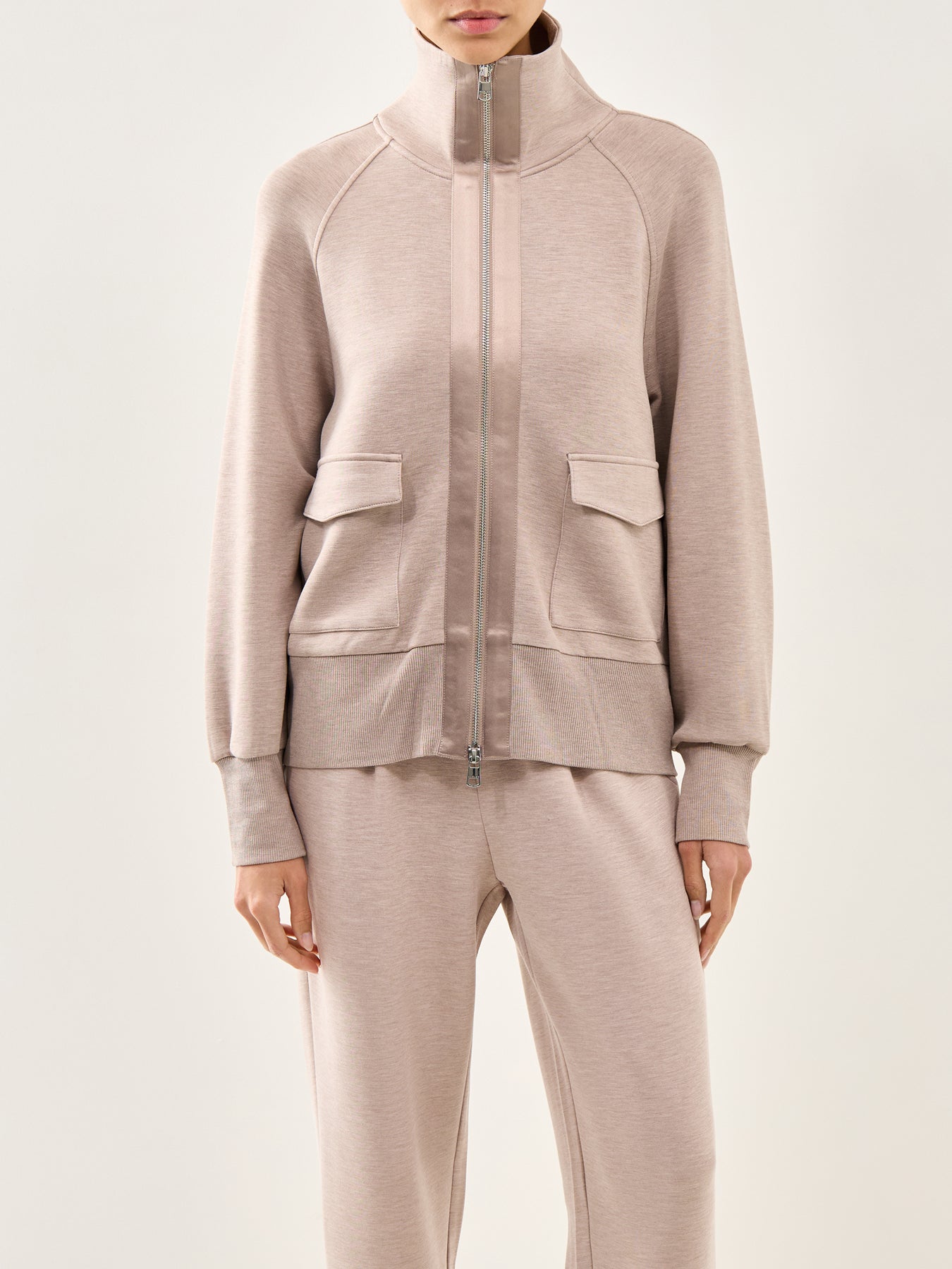 Roxbury Zip Through Taupe Marl