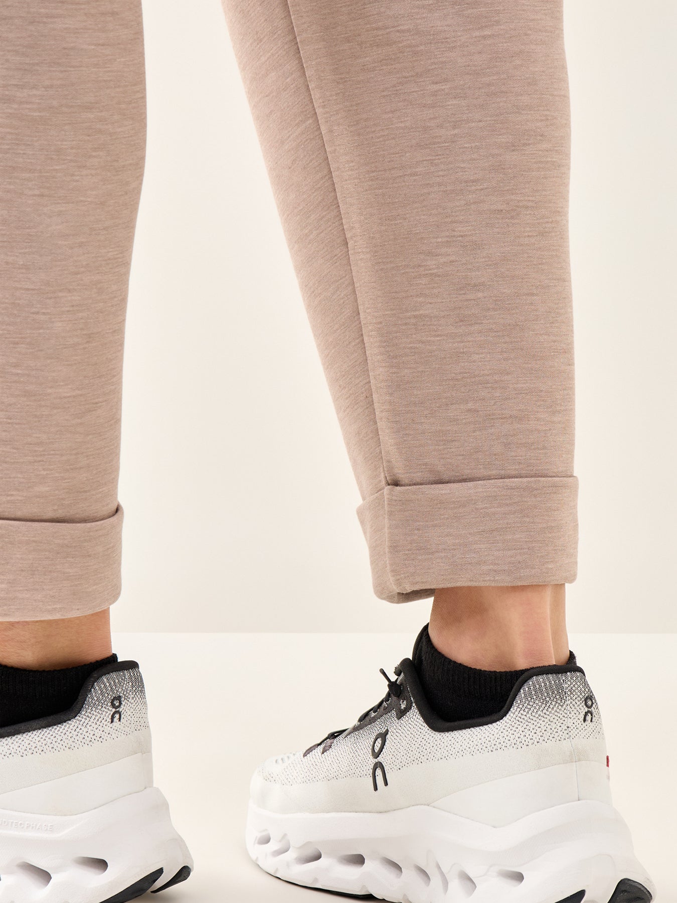 The Rolled Cuff Pant 25 Taupe Marl