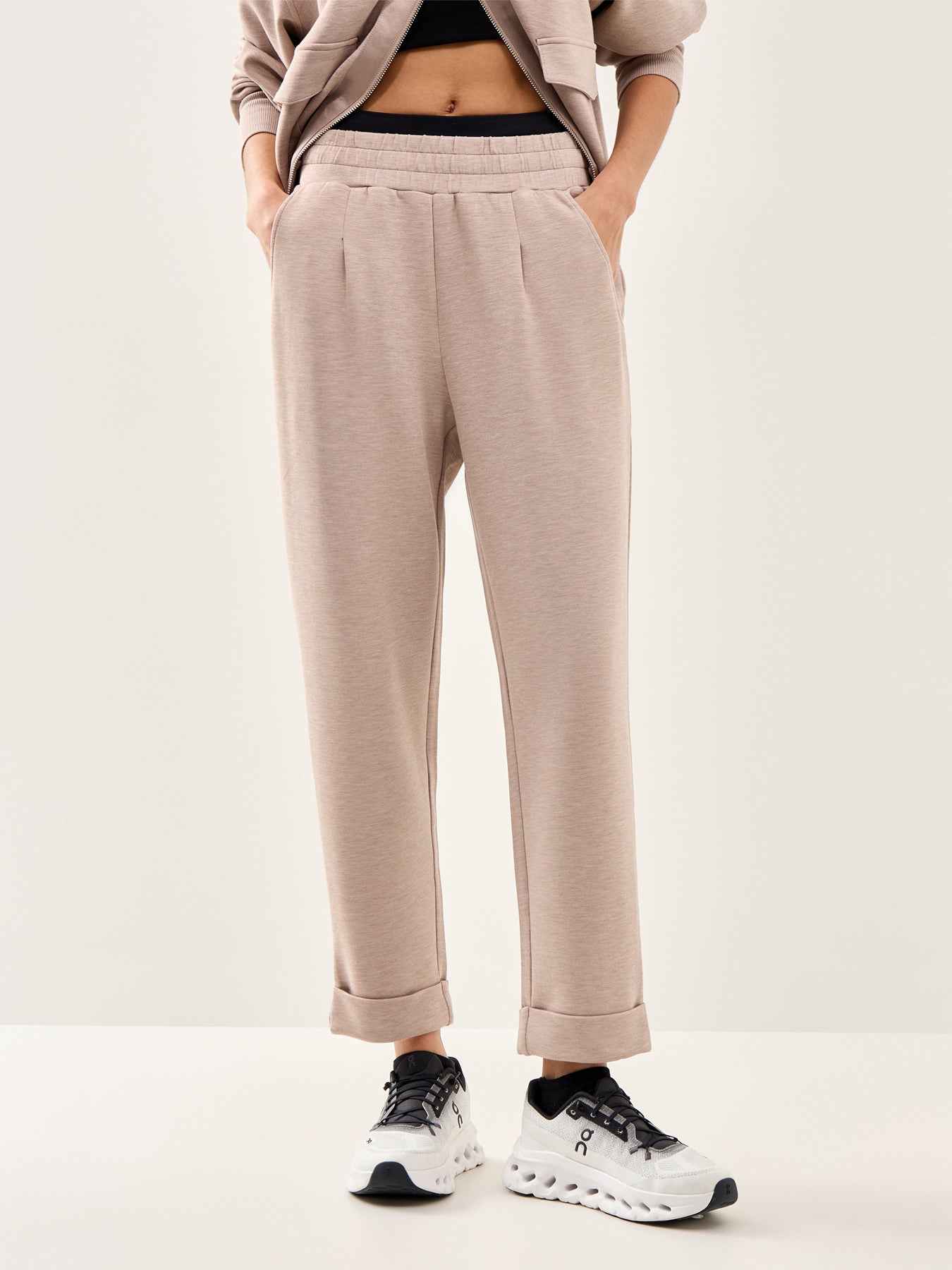 The Rolled Cuff Pant 25 Taupe Marl