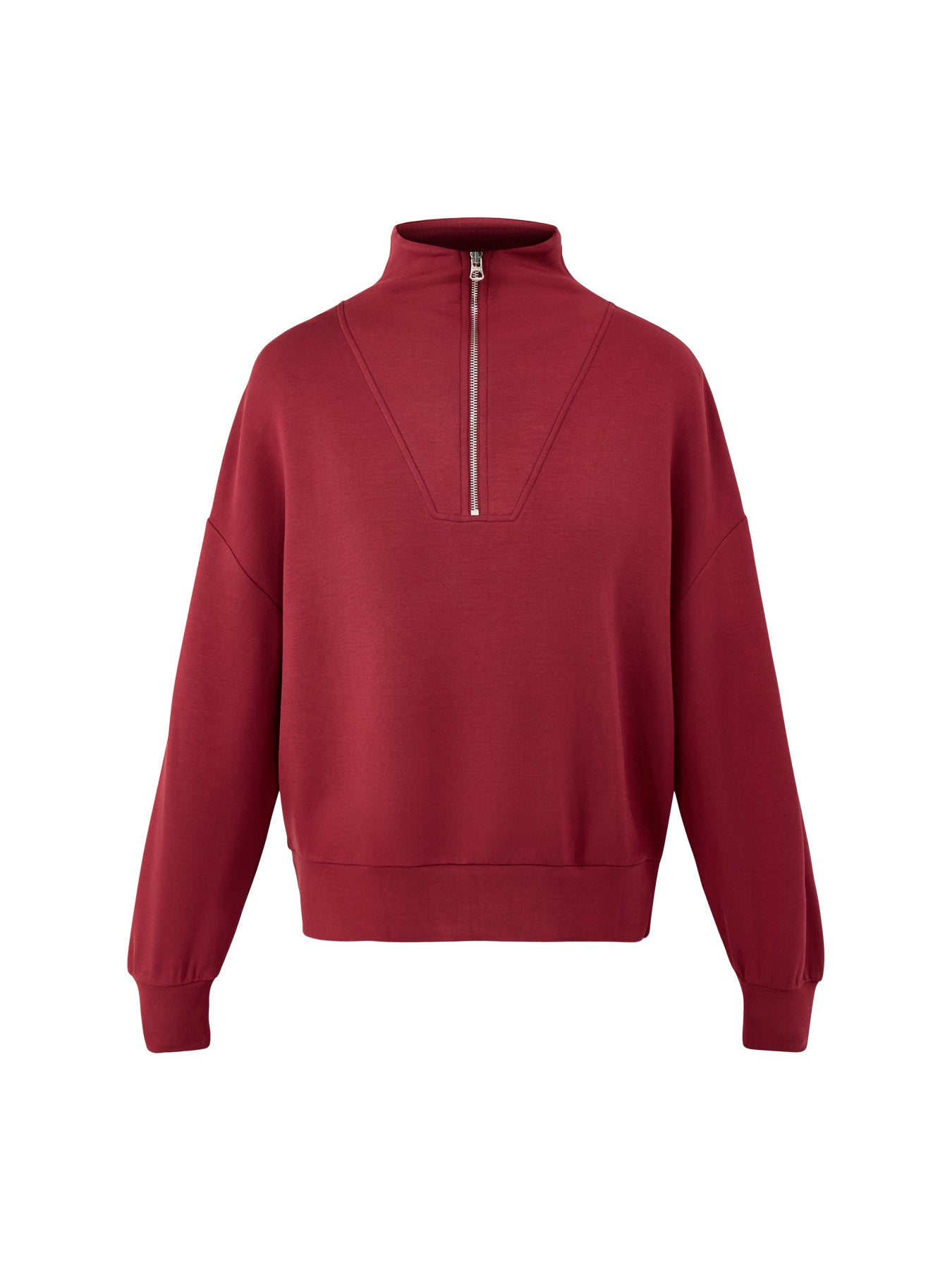 Hawley Half Zip Sweat New Maroon