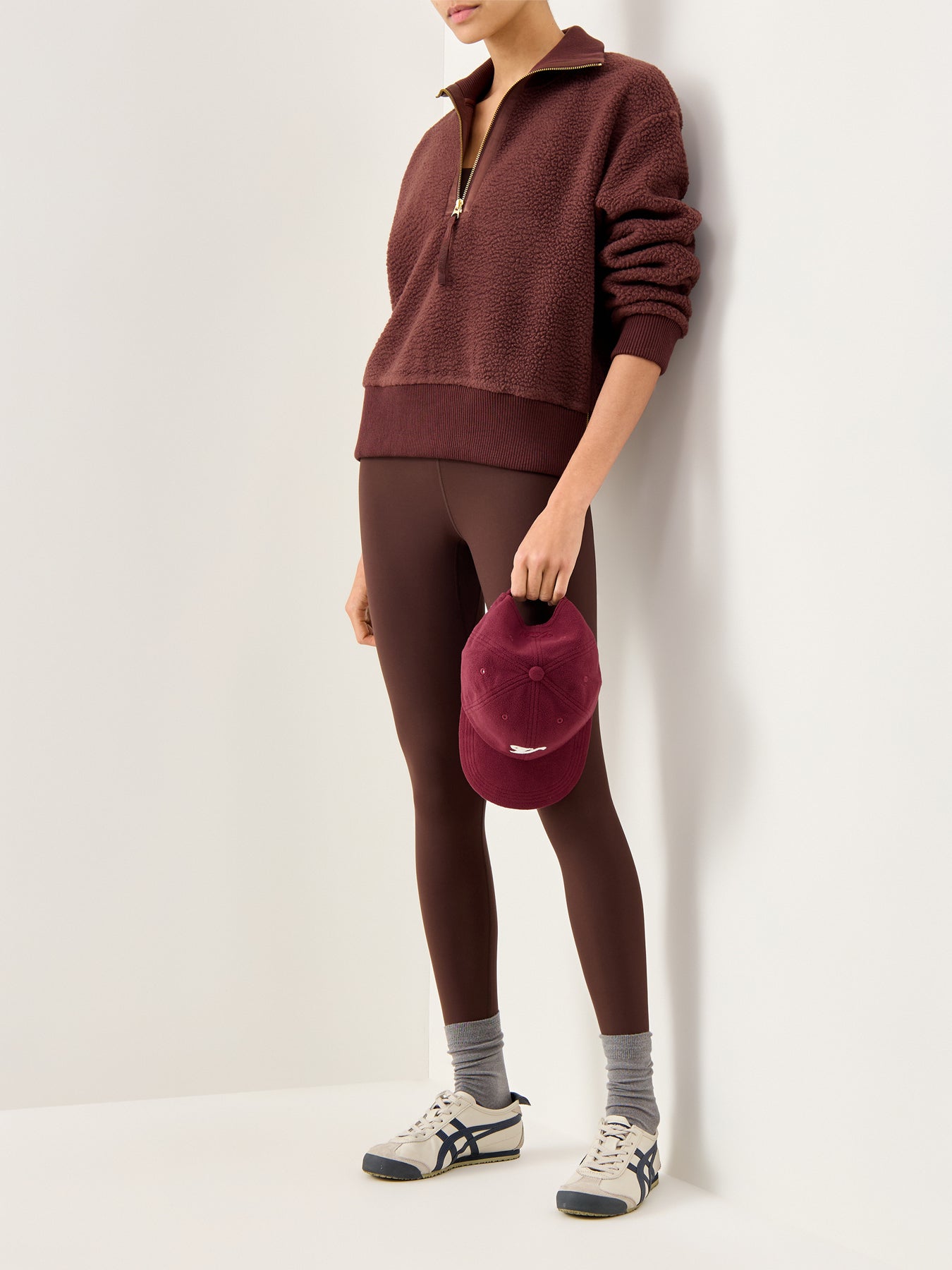 Roselle Half Zip Fleece Deep Mahogany