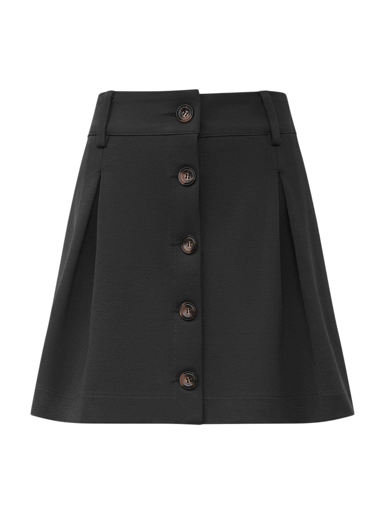 Pin Tuck Button Skirt
