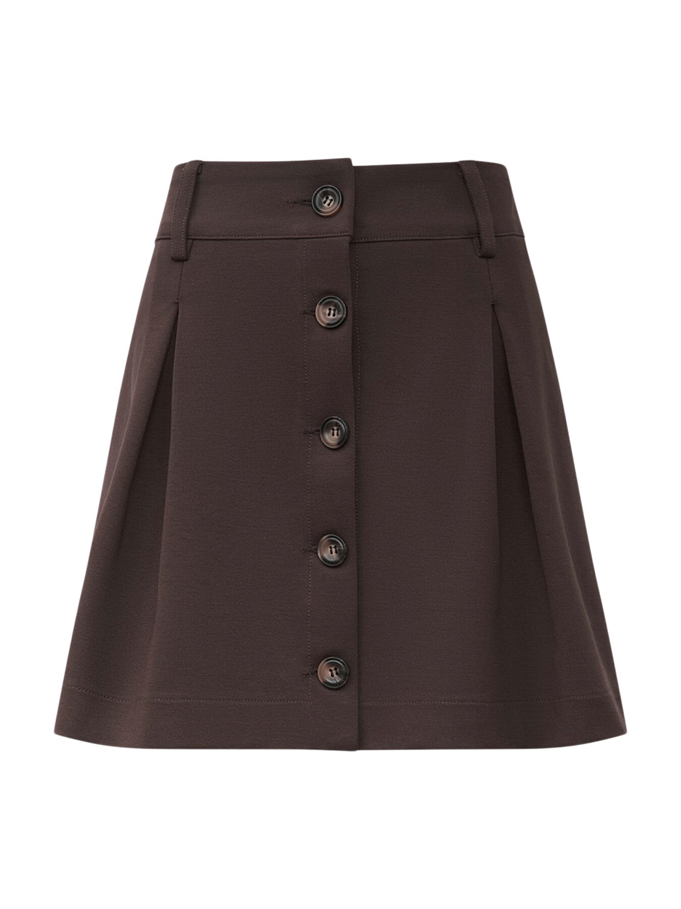 Pin Tuck Button Skirt