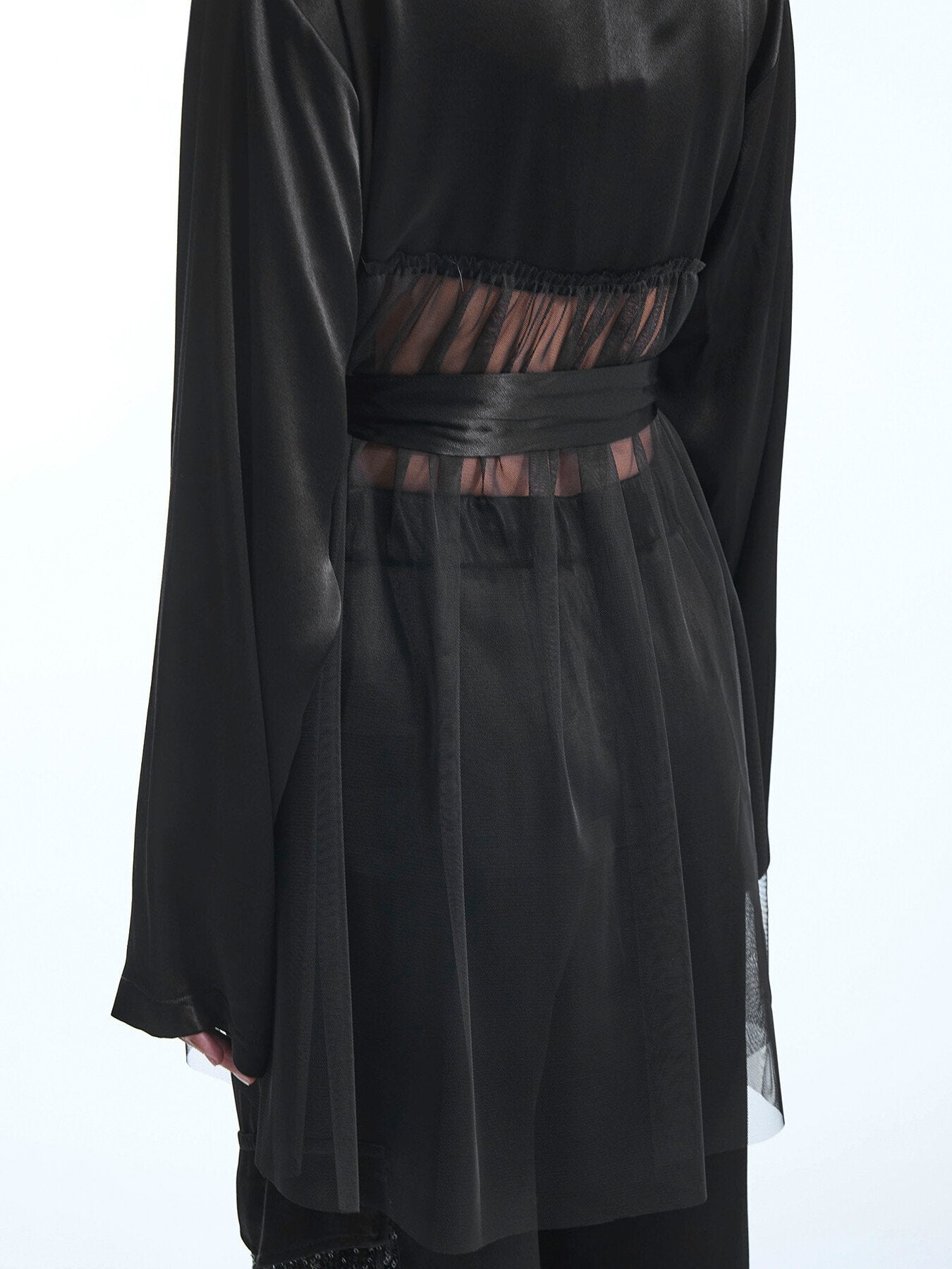Belted Tulle Jacket