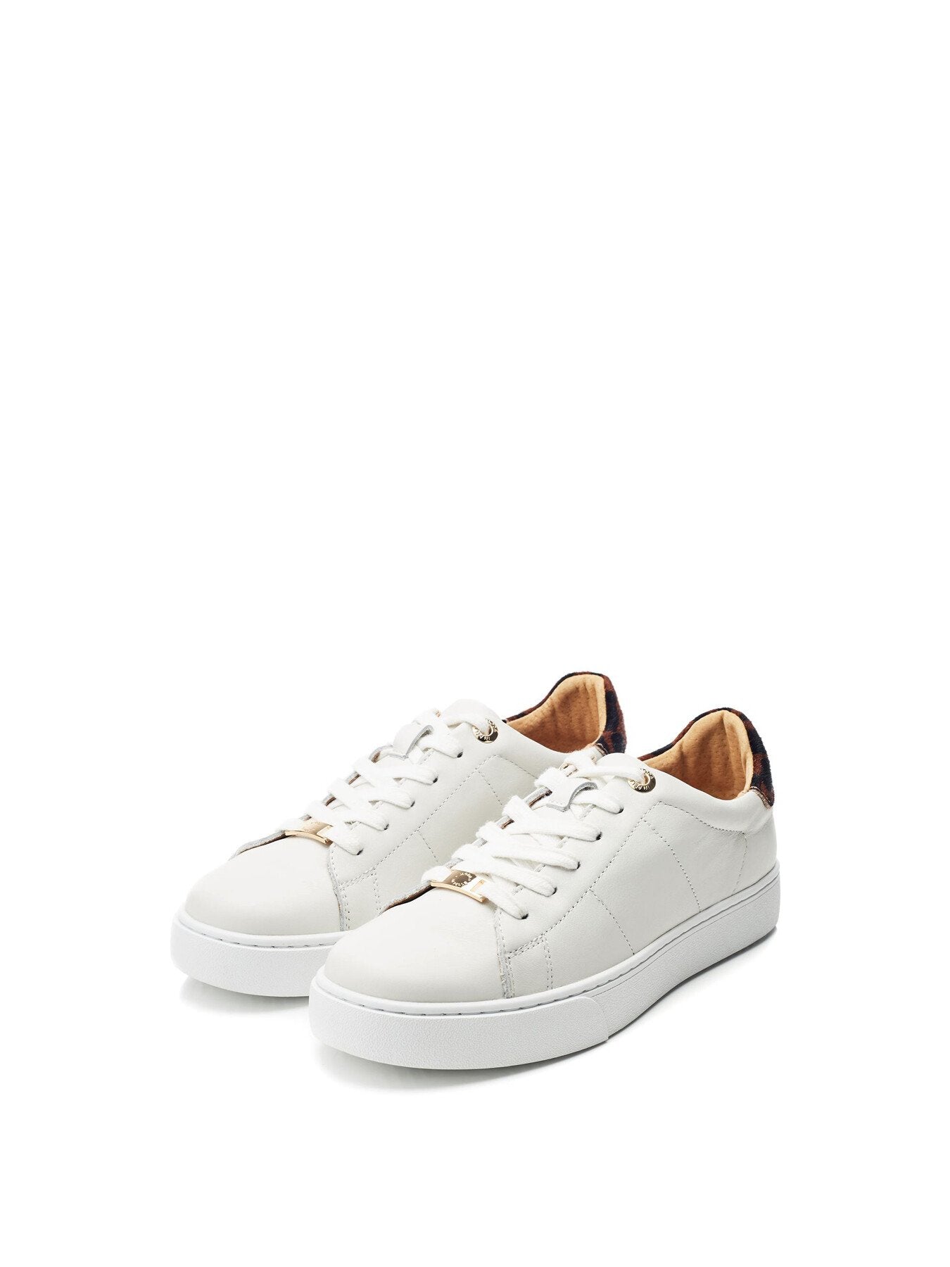 Brandie White Leather Trainers