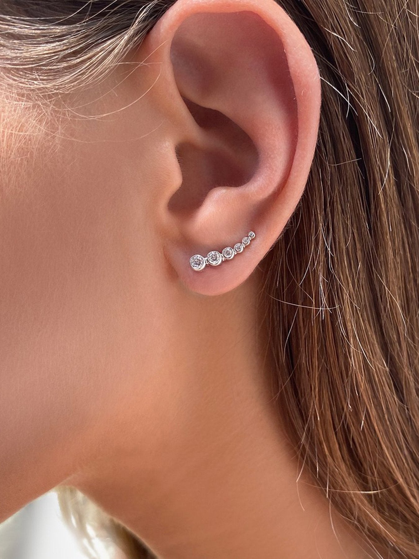 Carissa Graduated Rounds Cluster Earrings