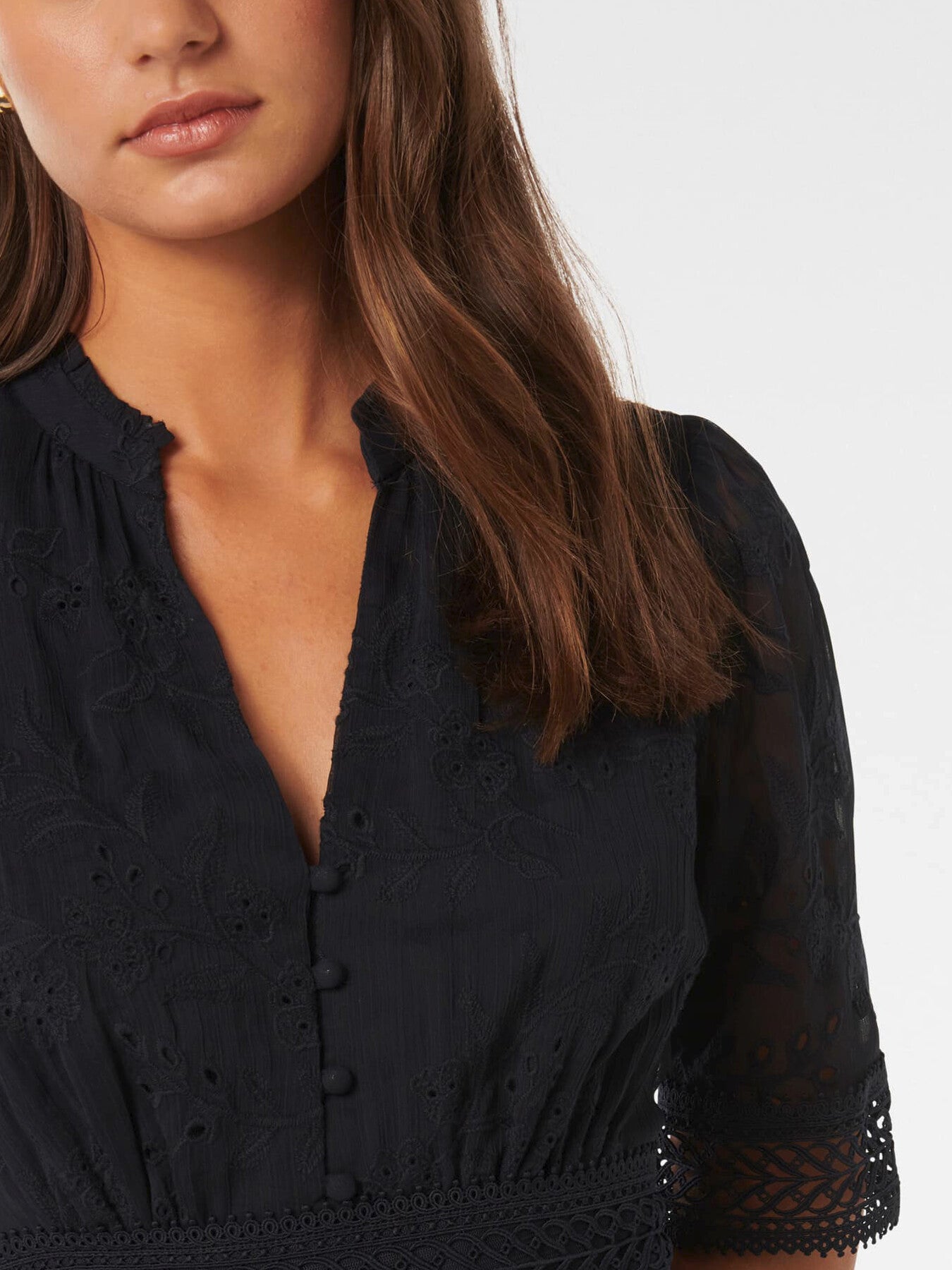 Lillian Trim Detail Mini Skater Dress