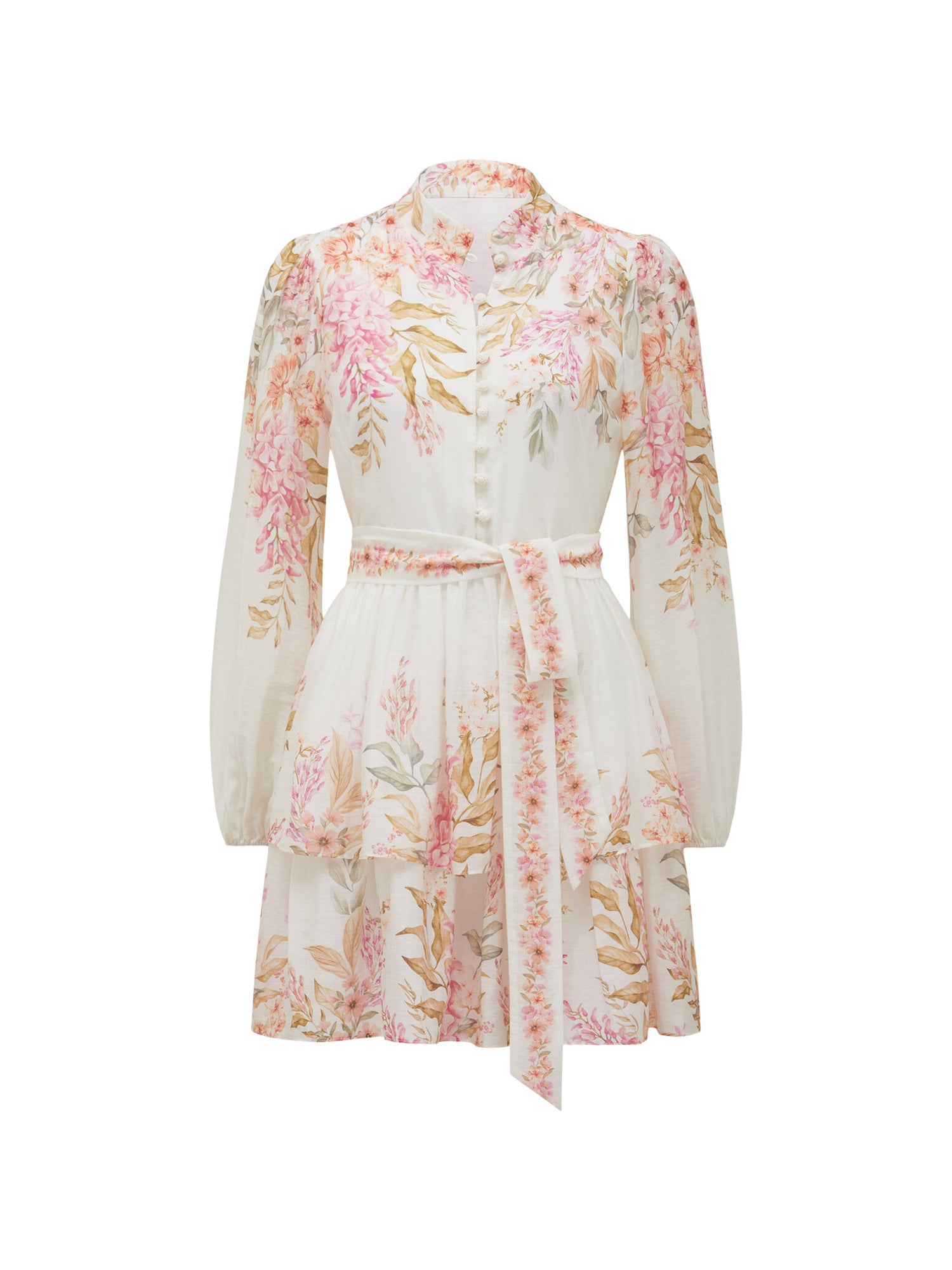Isla Printed Long Sleeves Mini Dress