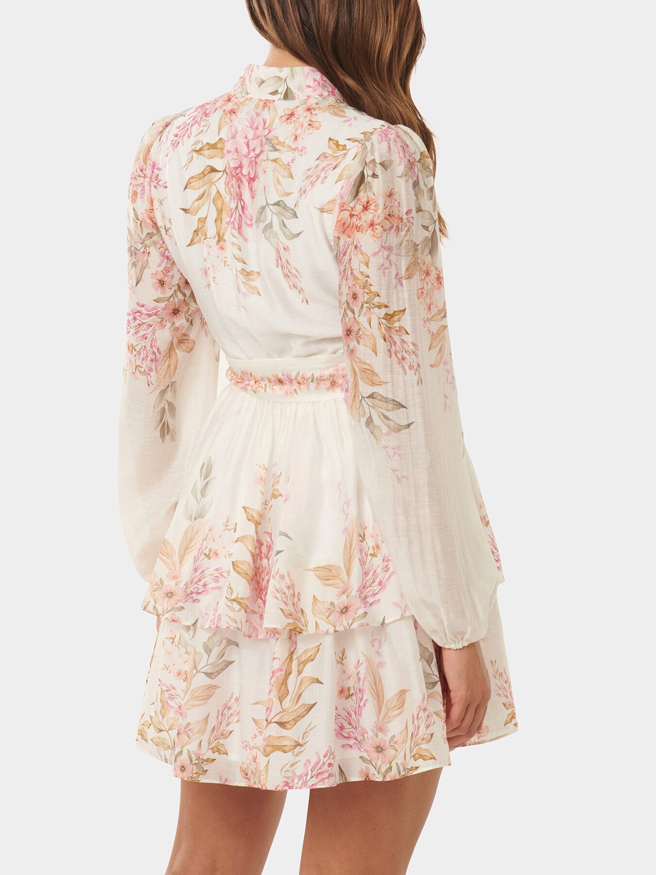 Isla Printed Long Sleeves Mini Dress