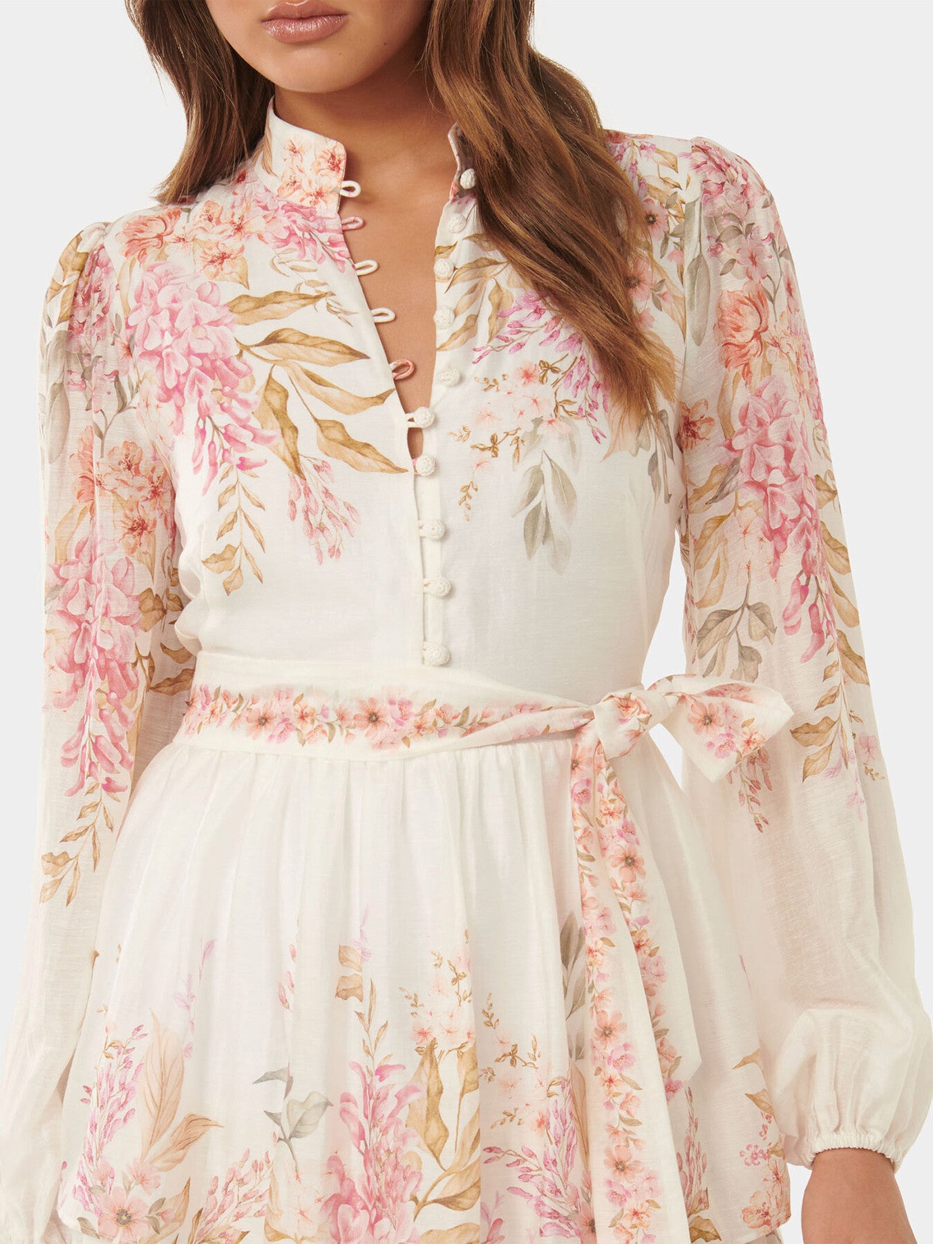 Isla Printed Long Sleeves Mini Dress