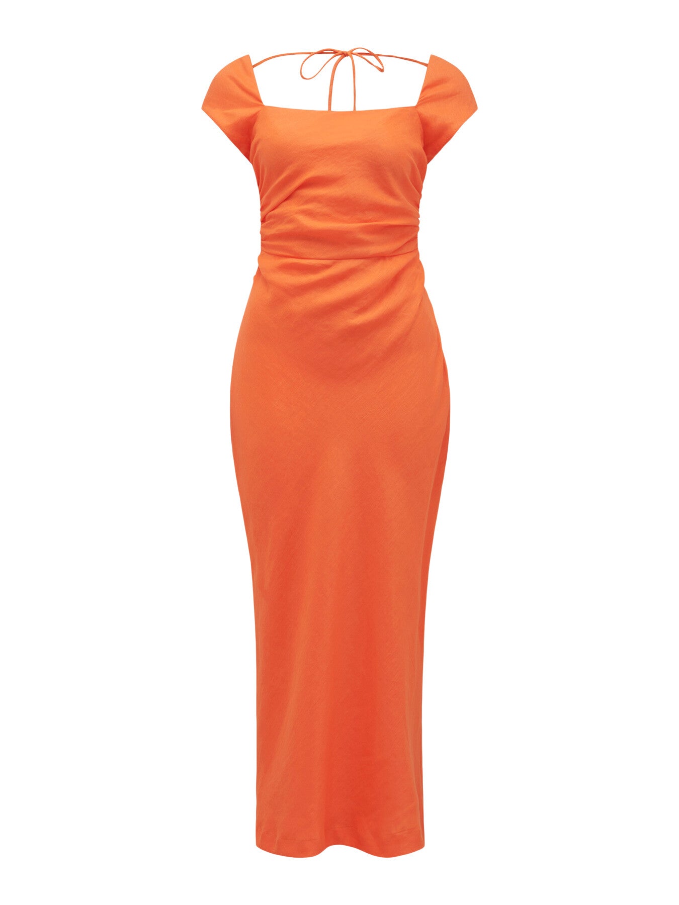 Annie Waist Ruched Midi Dress