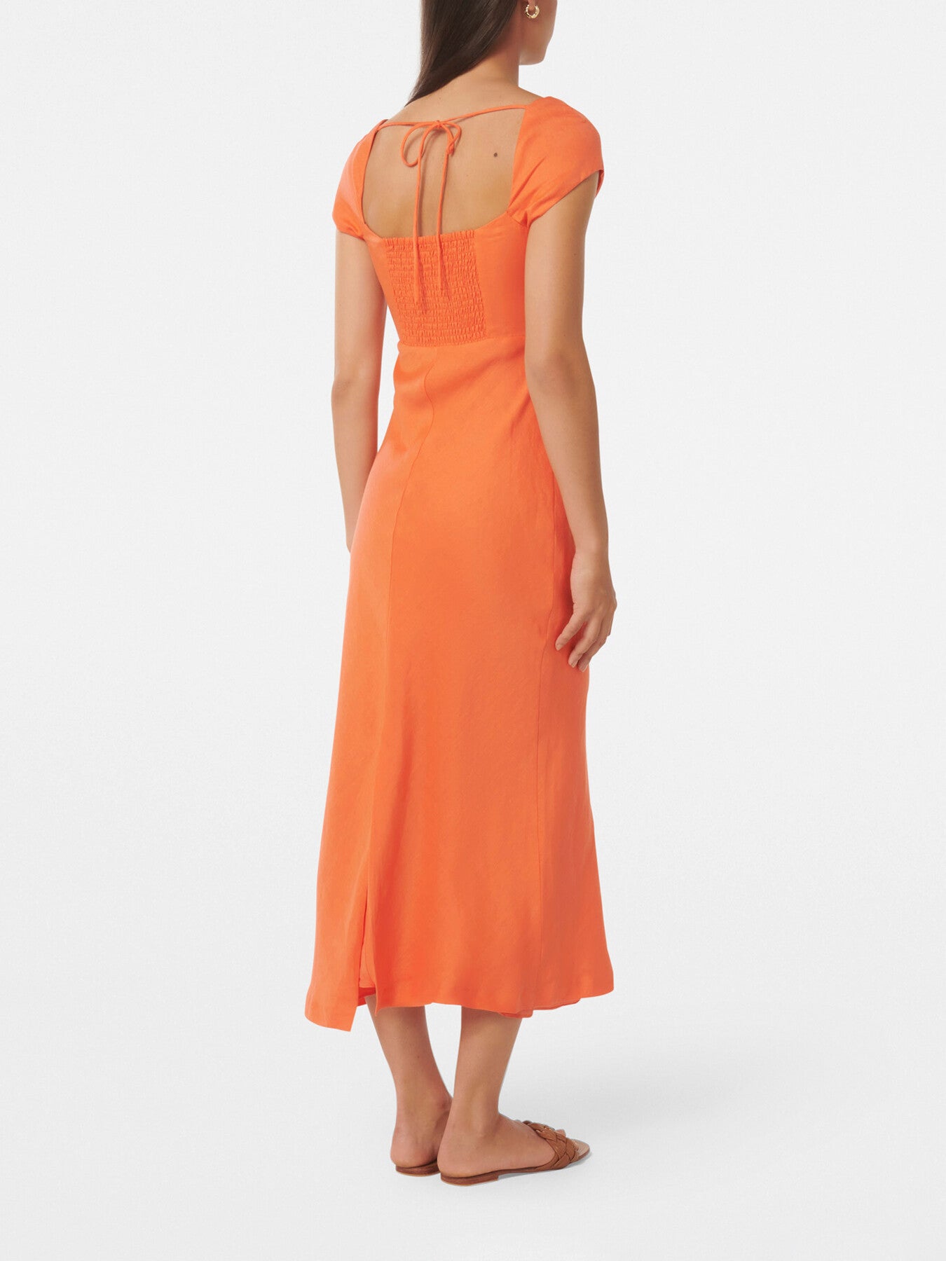 Annie Waist Ruched Midi Dress