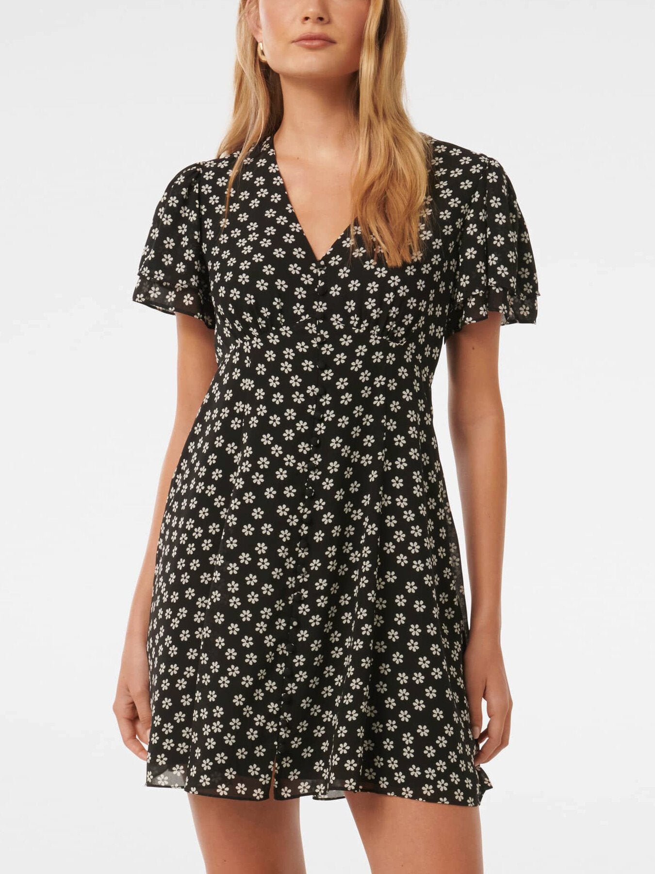 Pria Button Through Mini Dress