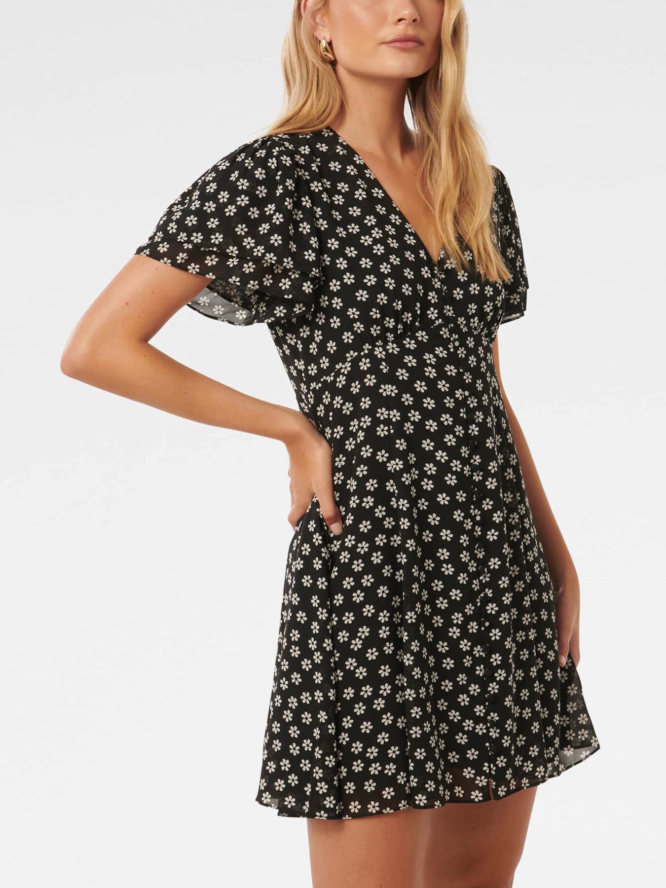 Pria Button Through Mini Dress