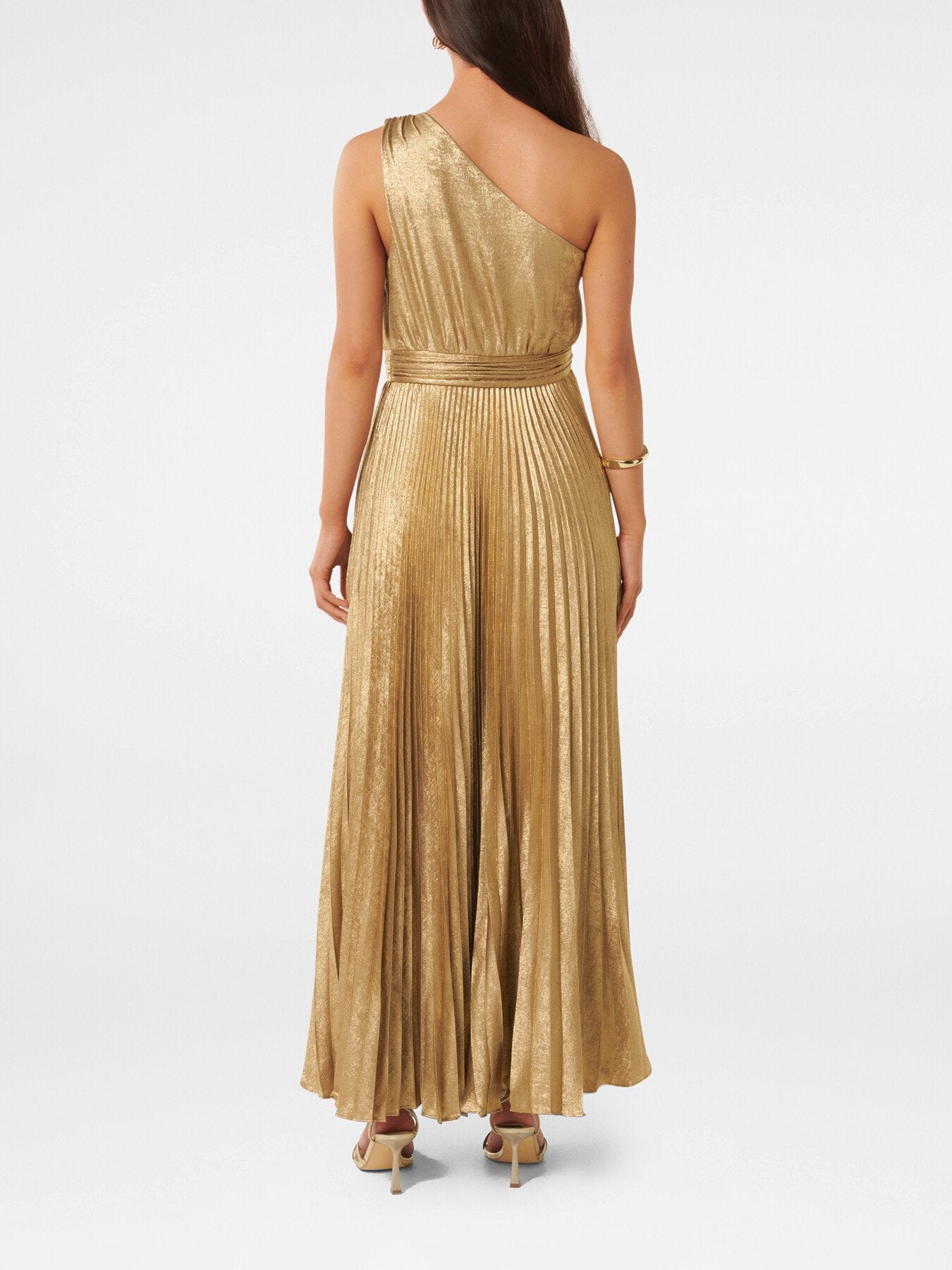 Jayla Metallic One Shoulder Maxi Dress