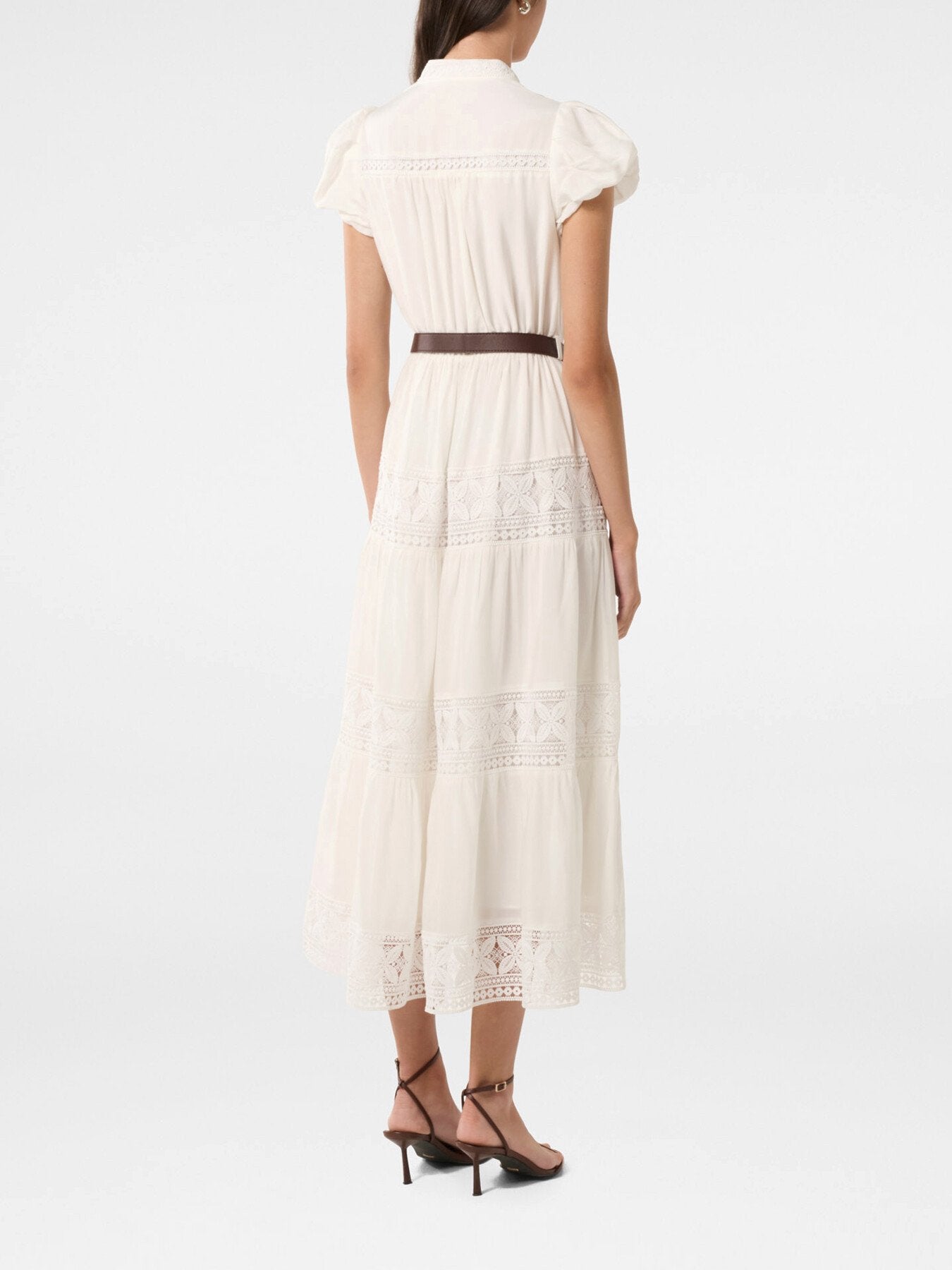 Amy Belted Trim Midi Dress