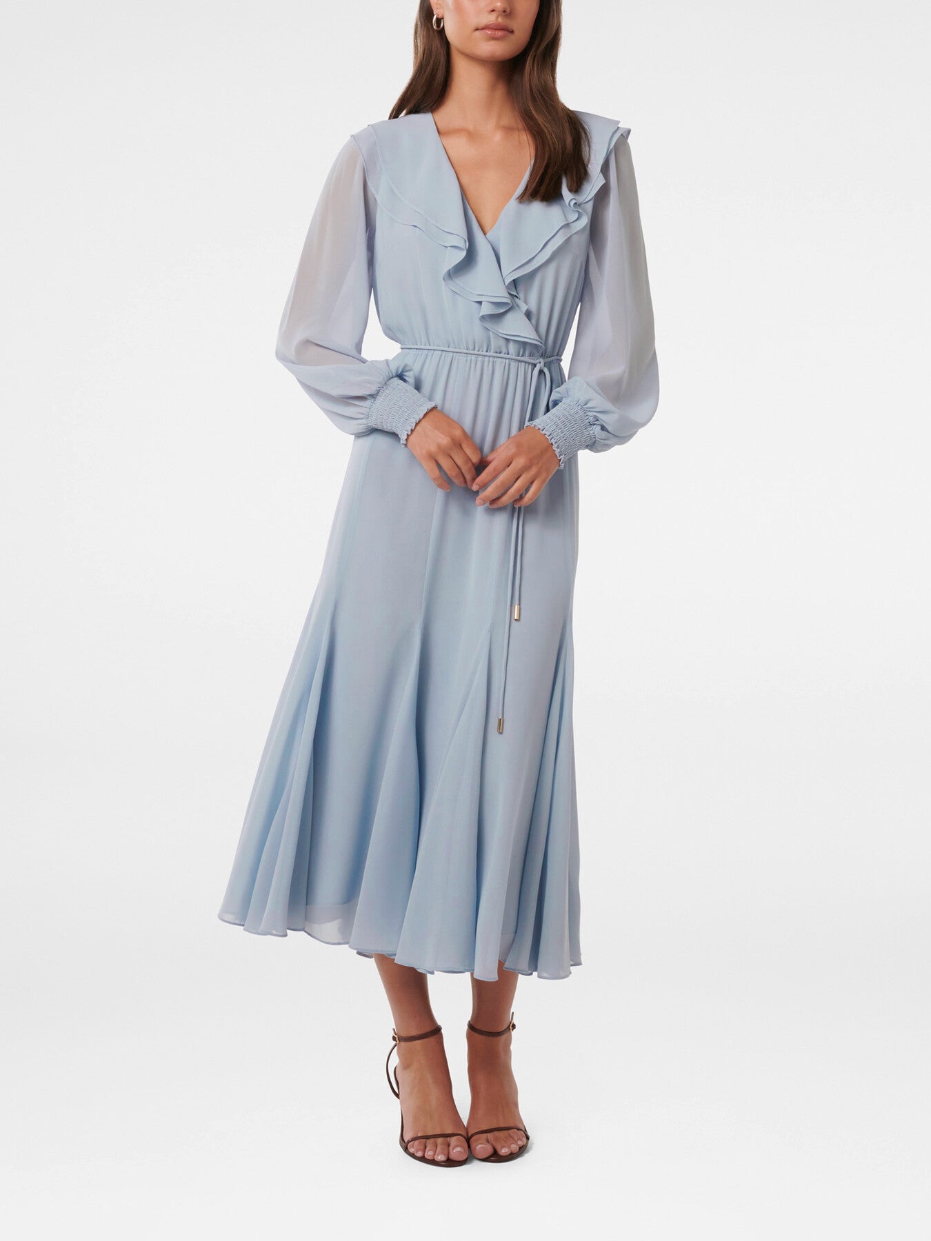 Orla Ruffle Godet Midi Dress
