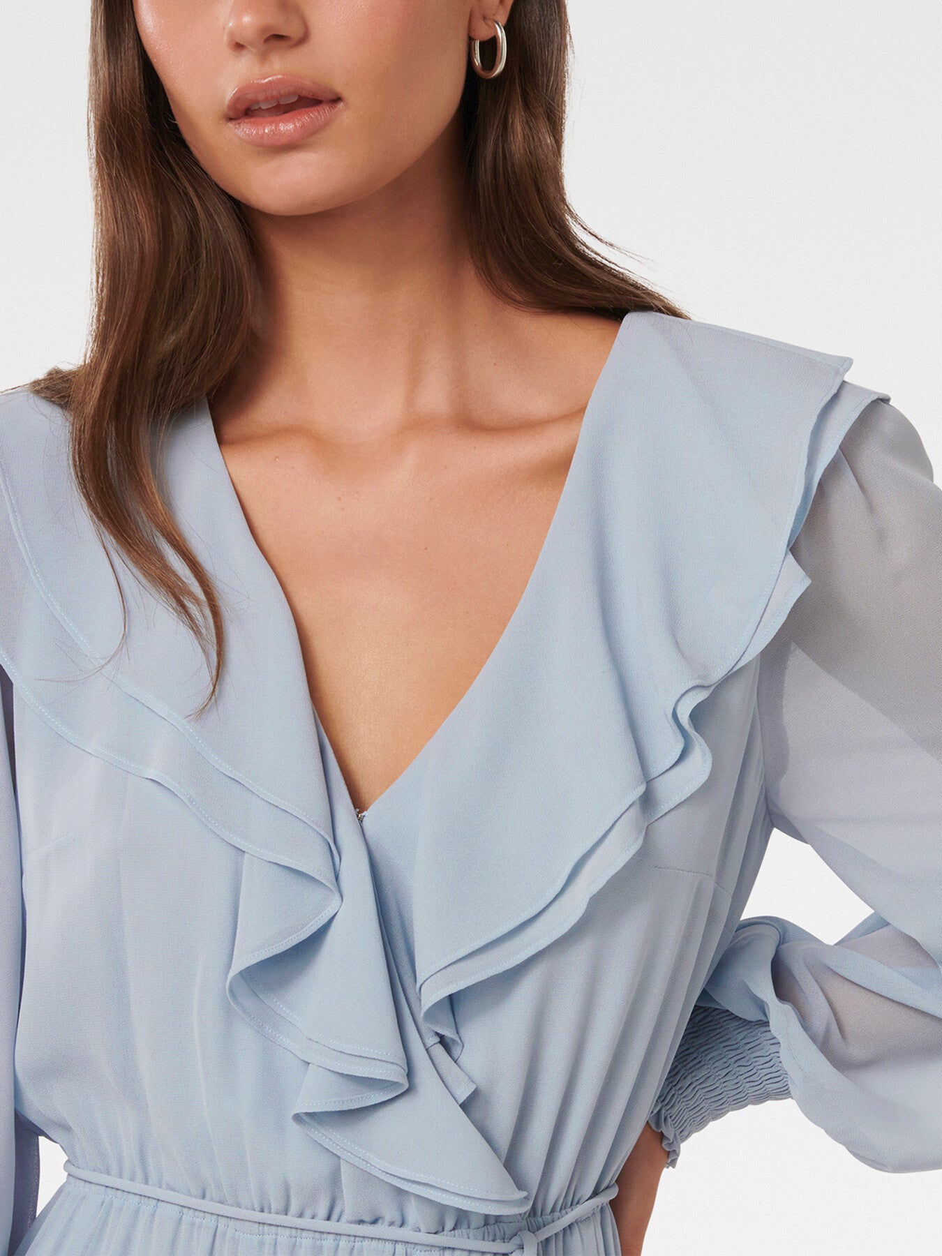 Orla Ruffle Godet Midi Dress